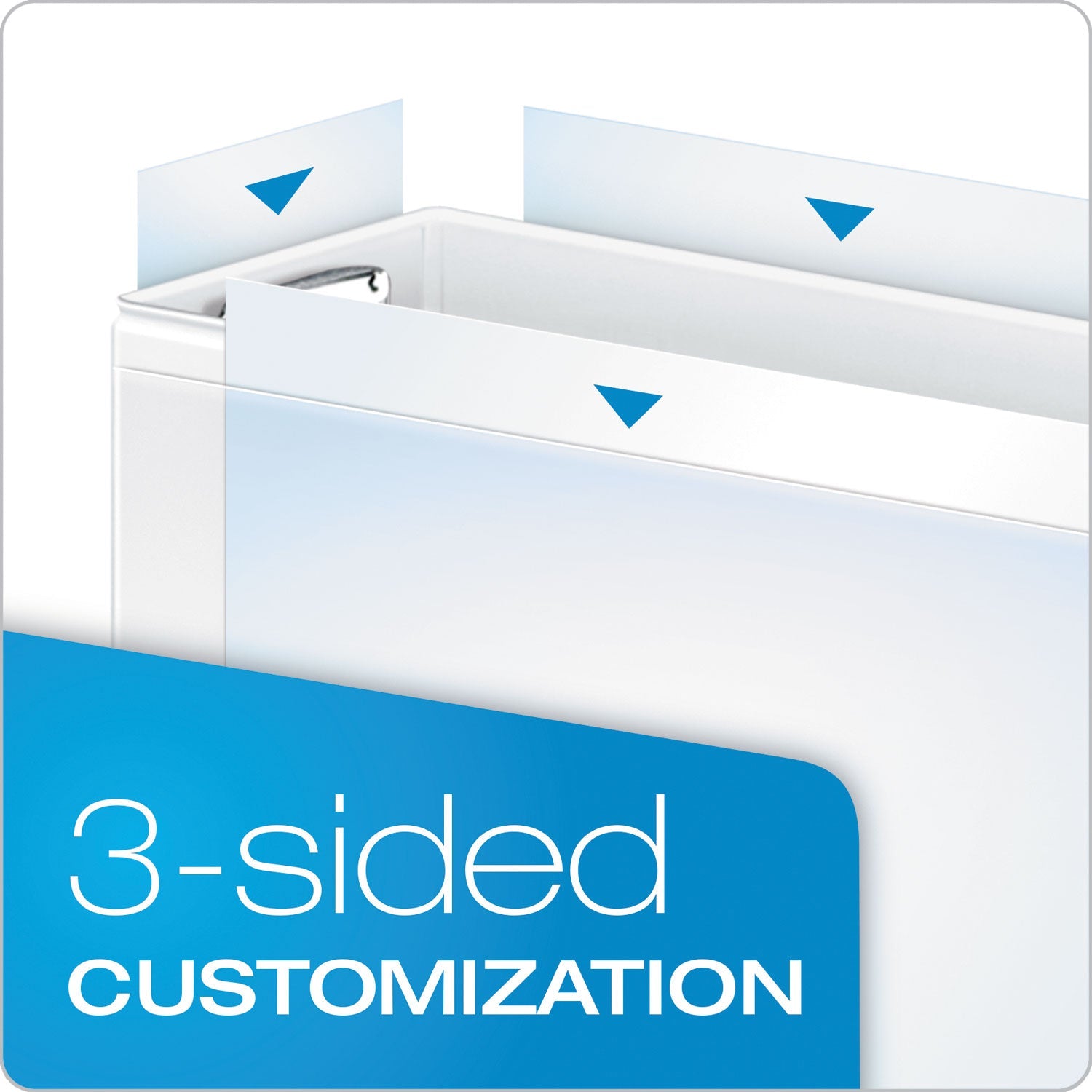 Cardinal® Premier Easy Open Clearvue Locking Slant-D Ring Binder, 3 Rings, 5" Capacity, 11 X 8.5, White