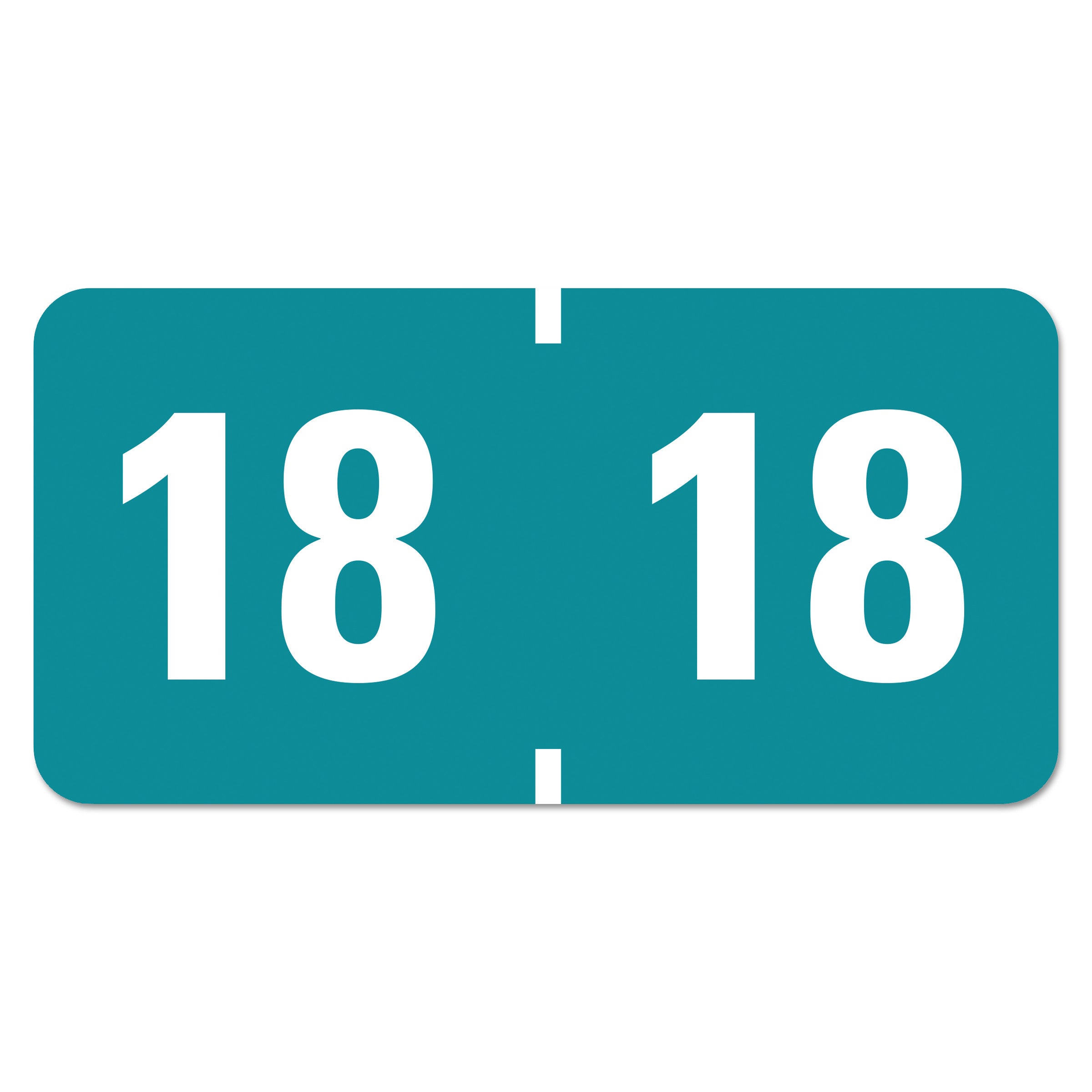 Yearly End Tab File Folder Labels | 18 | Teal