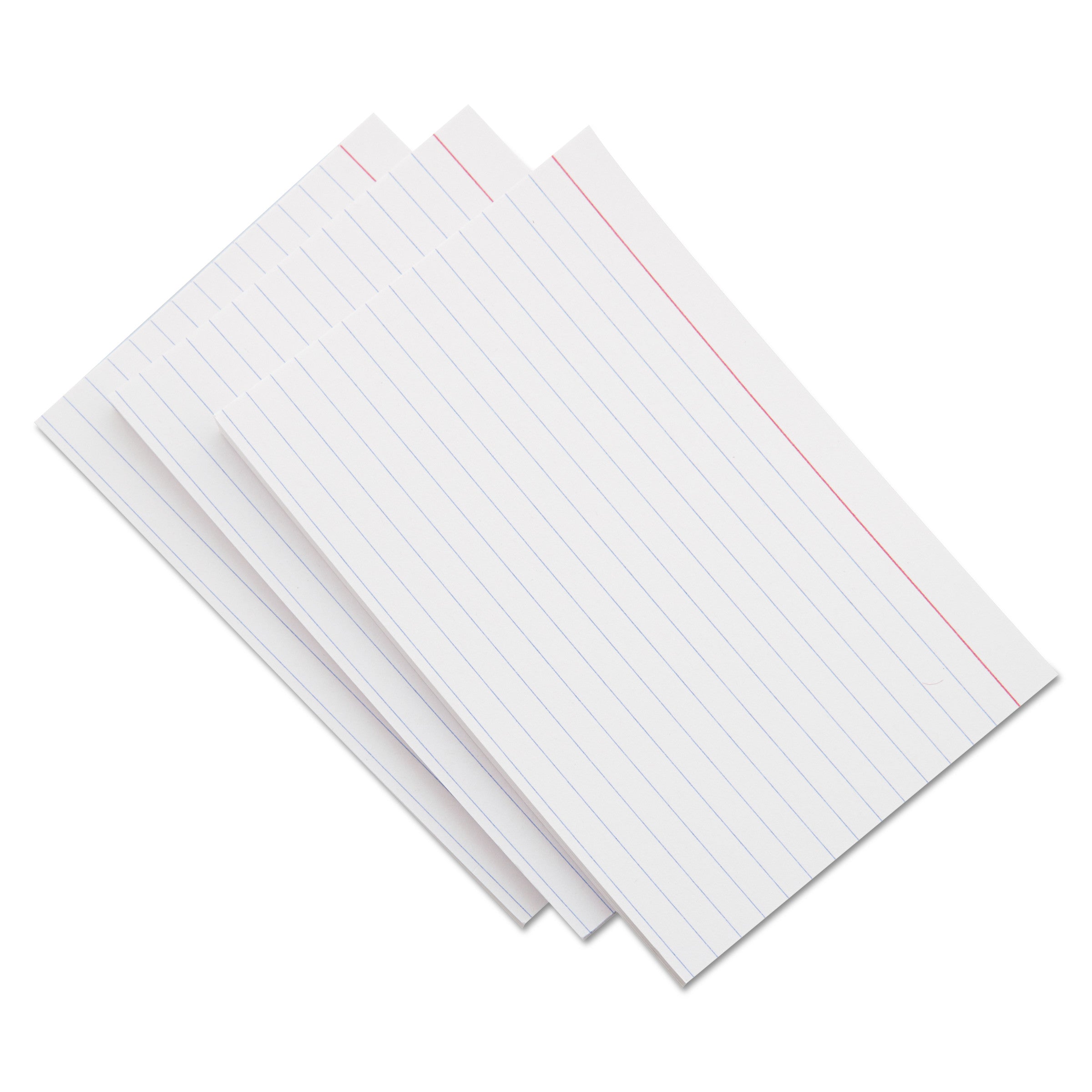 Universal® Ruled Index Cards, 5 X 8, White, 100/pack