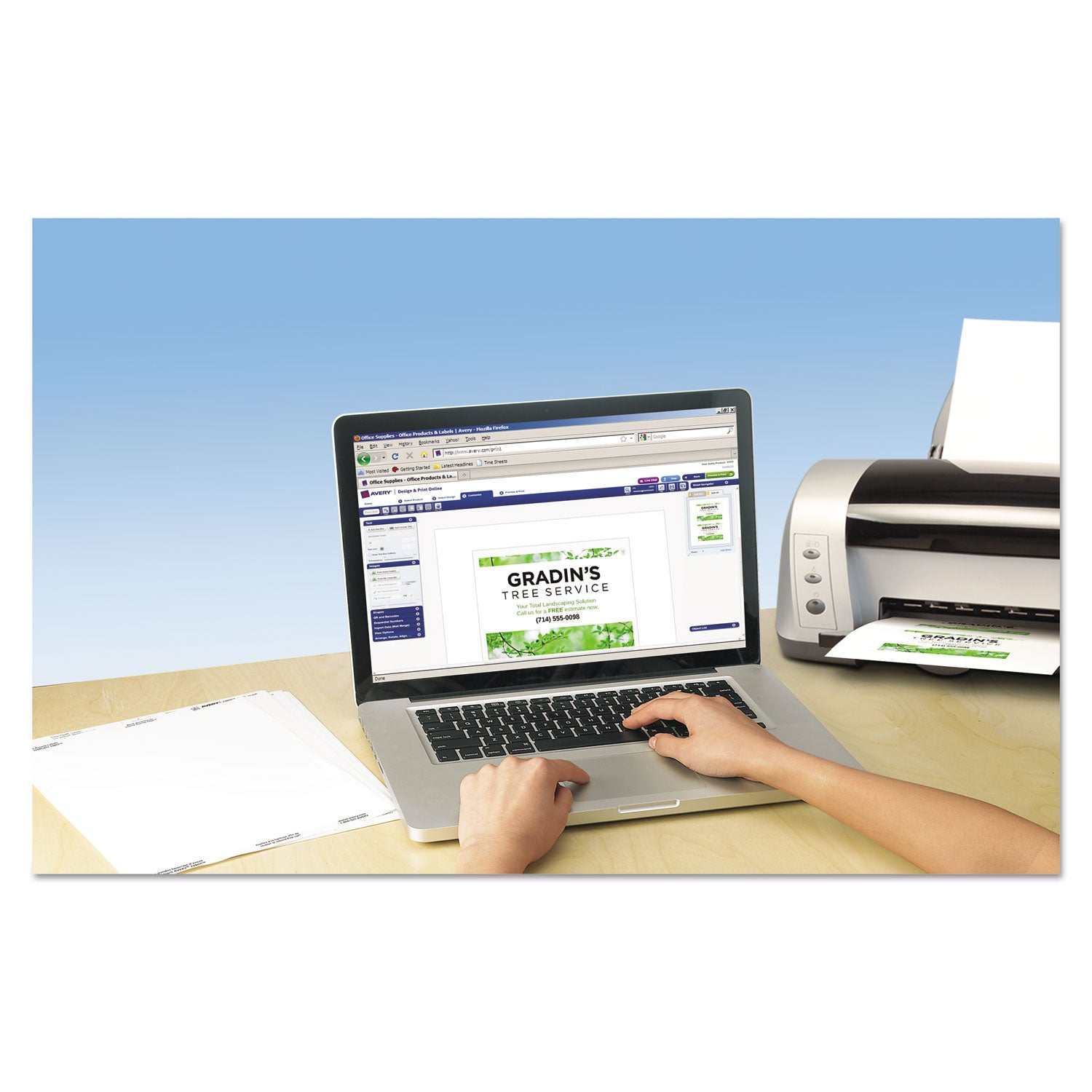 Avery® Printable Postcards, Inkjet, 65 Lb, 4.25 X 5.5, Textured Matte White, 120 Cards, 4 Cards/sheet, 30 Sheets/box