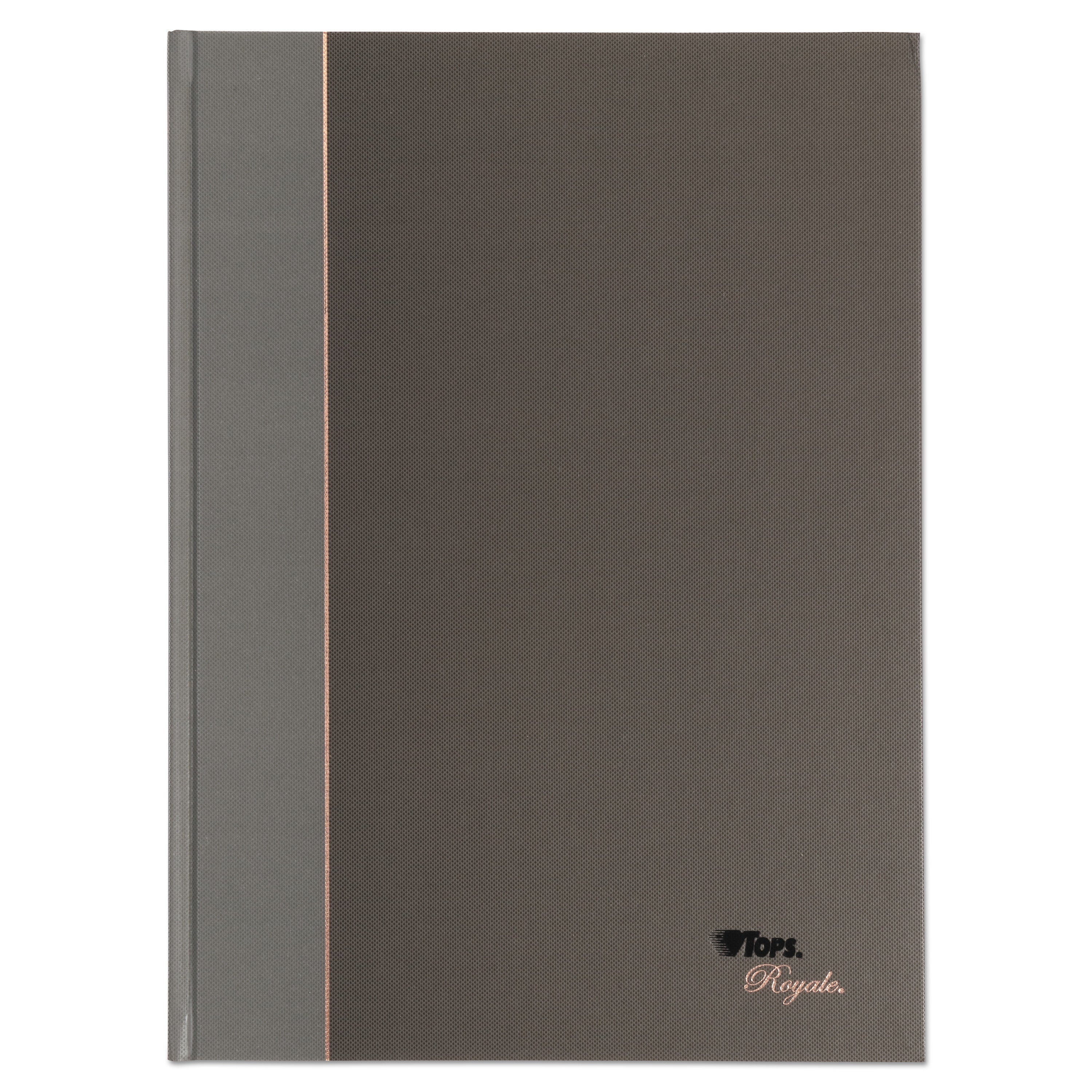 TOPS™ Royale Casebound Business Notebooks, 1-Subject, Medium/college Rule, Black/gray Cover, (96) 11.75 X 8.25 Sheets