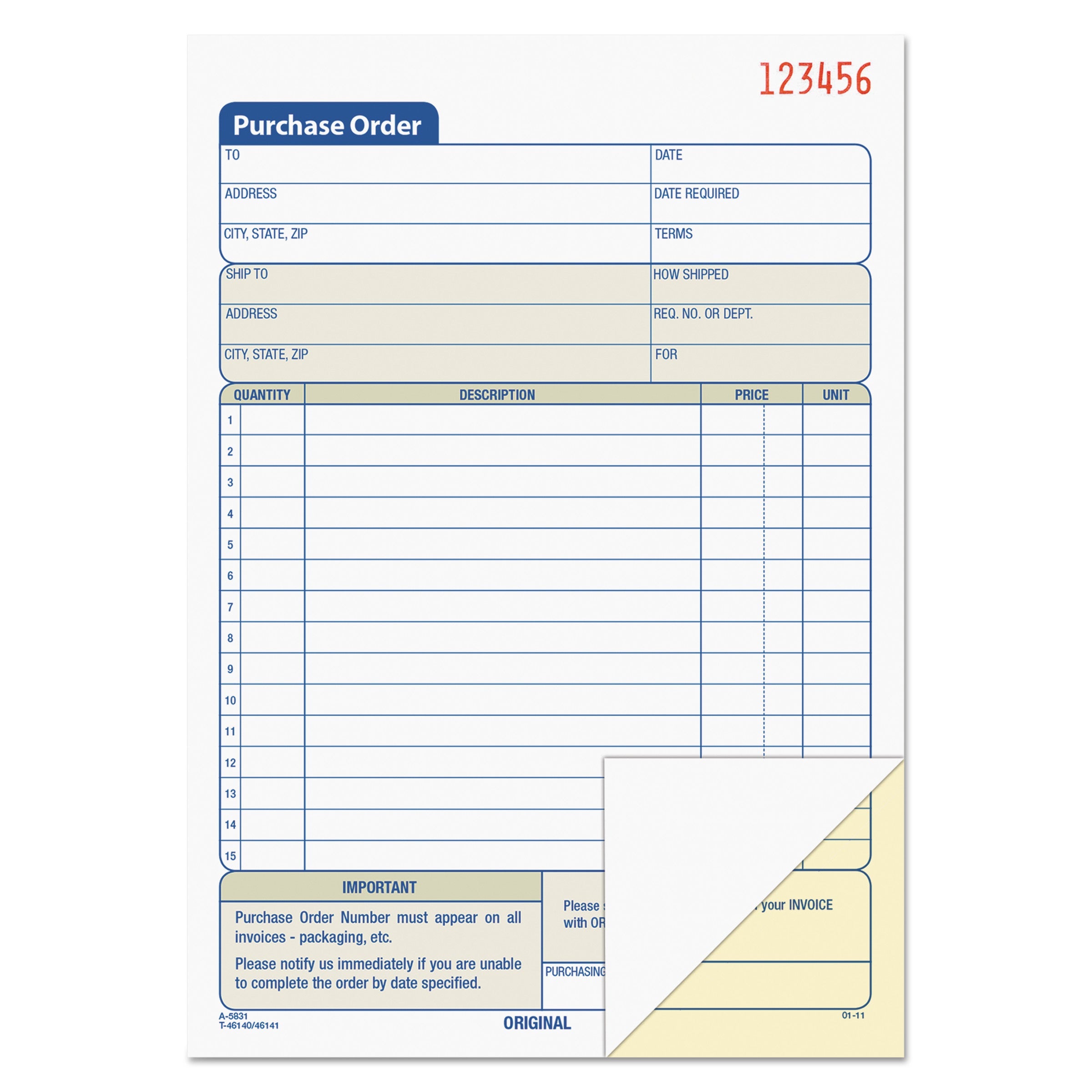 Purchase Order Book | 2-Part Carbonless, TOPS™