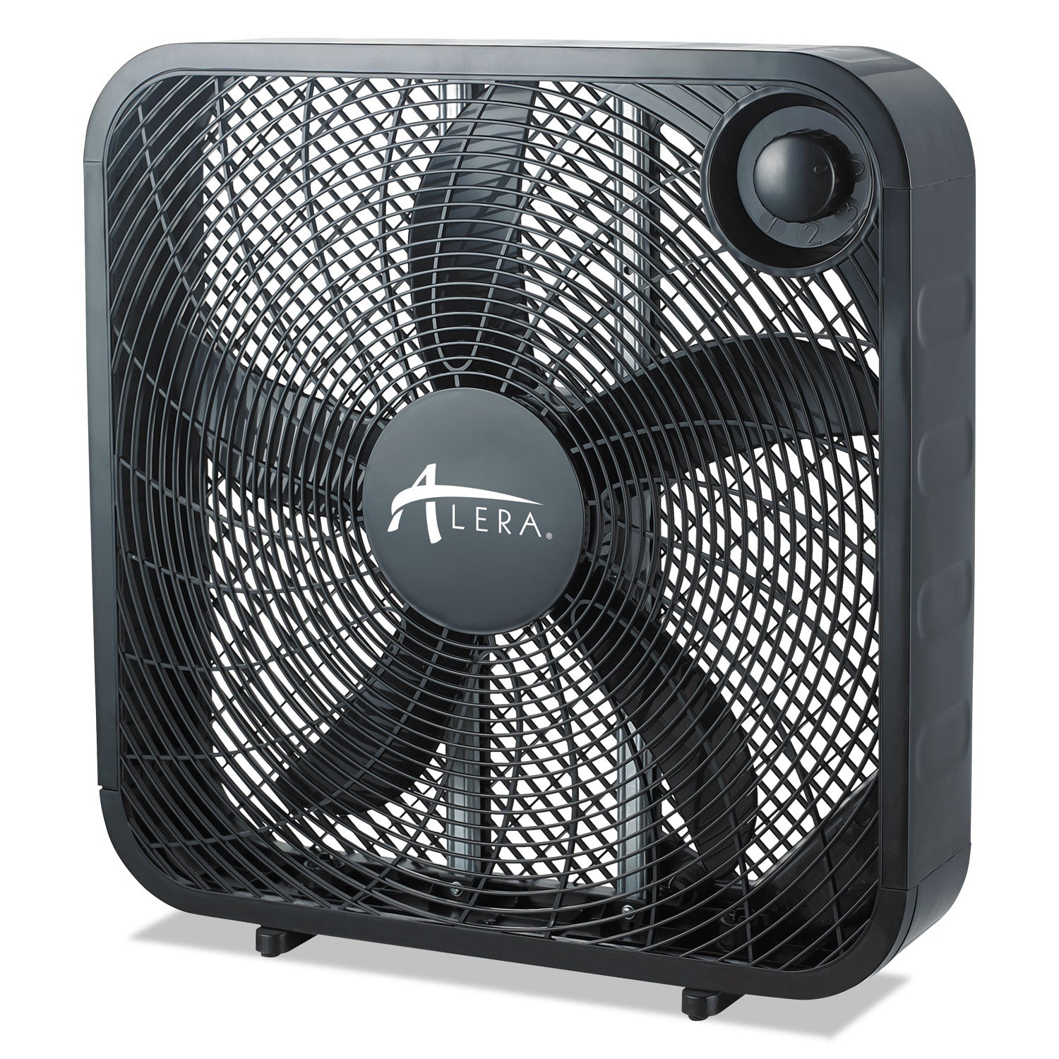 Alera® 3-Speed Box Fan, Black