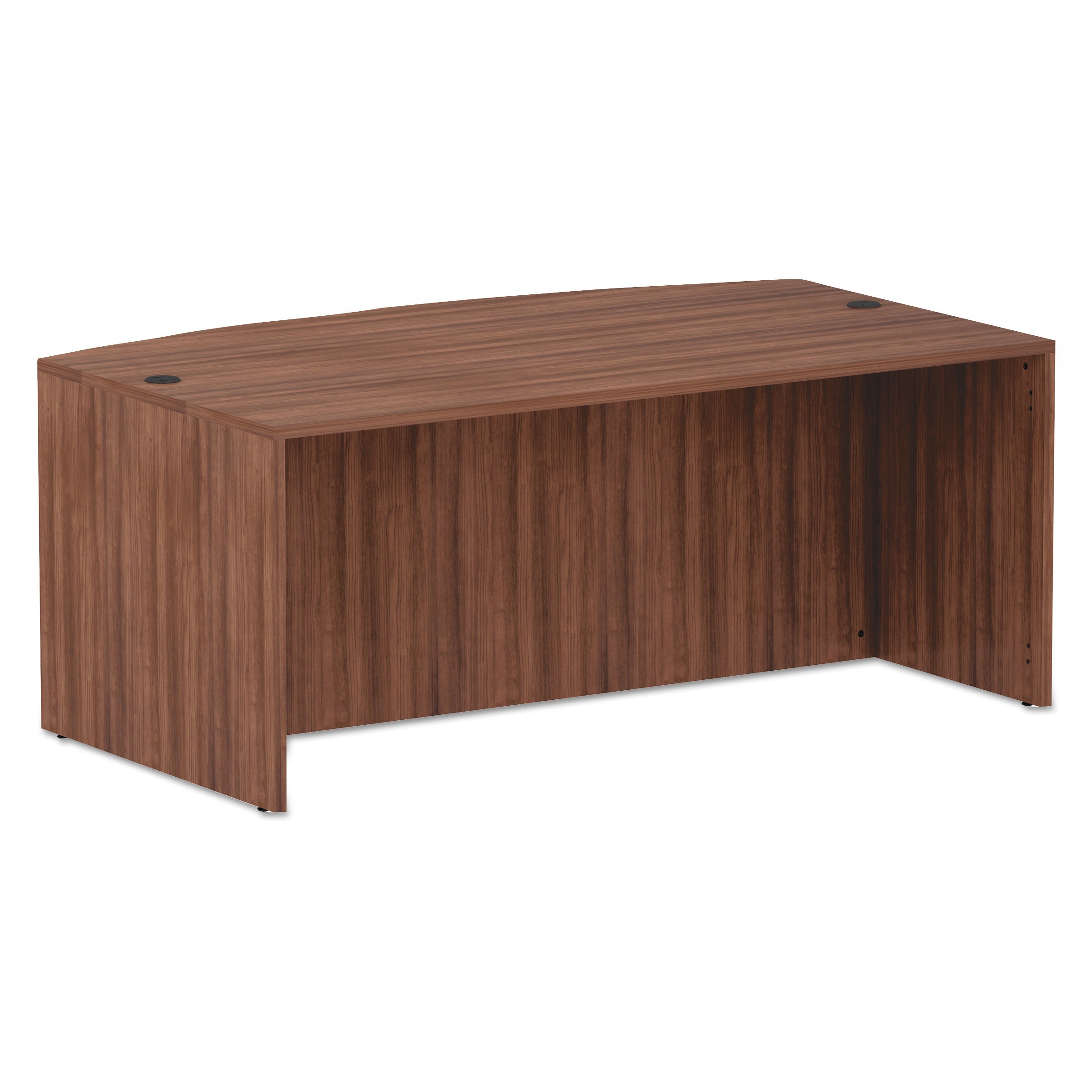 Valencia Bow Front Desk Shell | Modern Walnut
