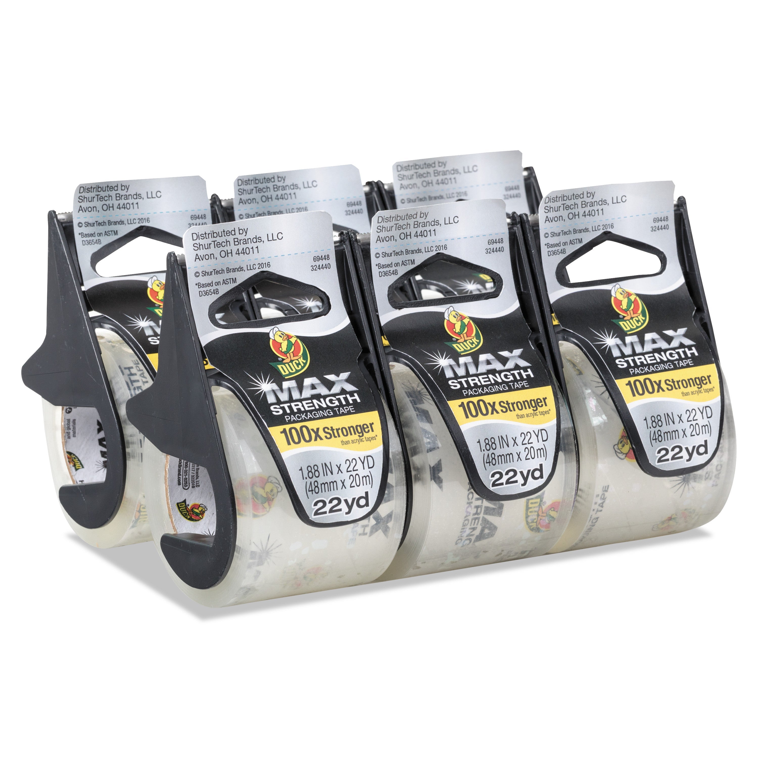 Duck MAX Packaging Tape with Dispenser | 6/Box