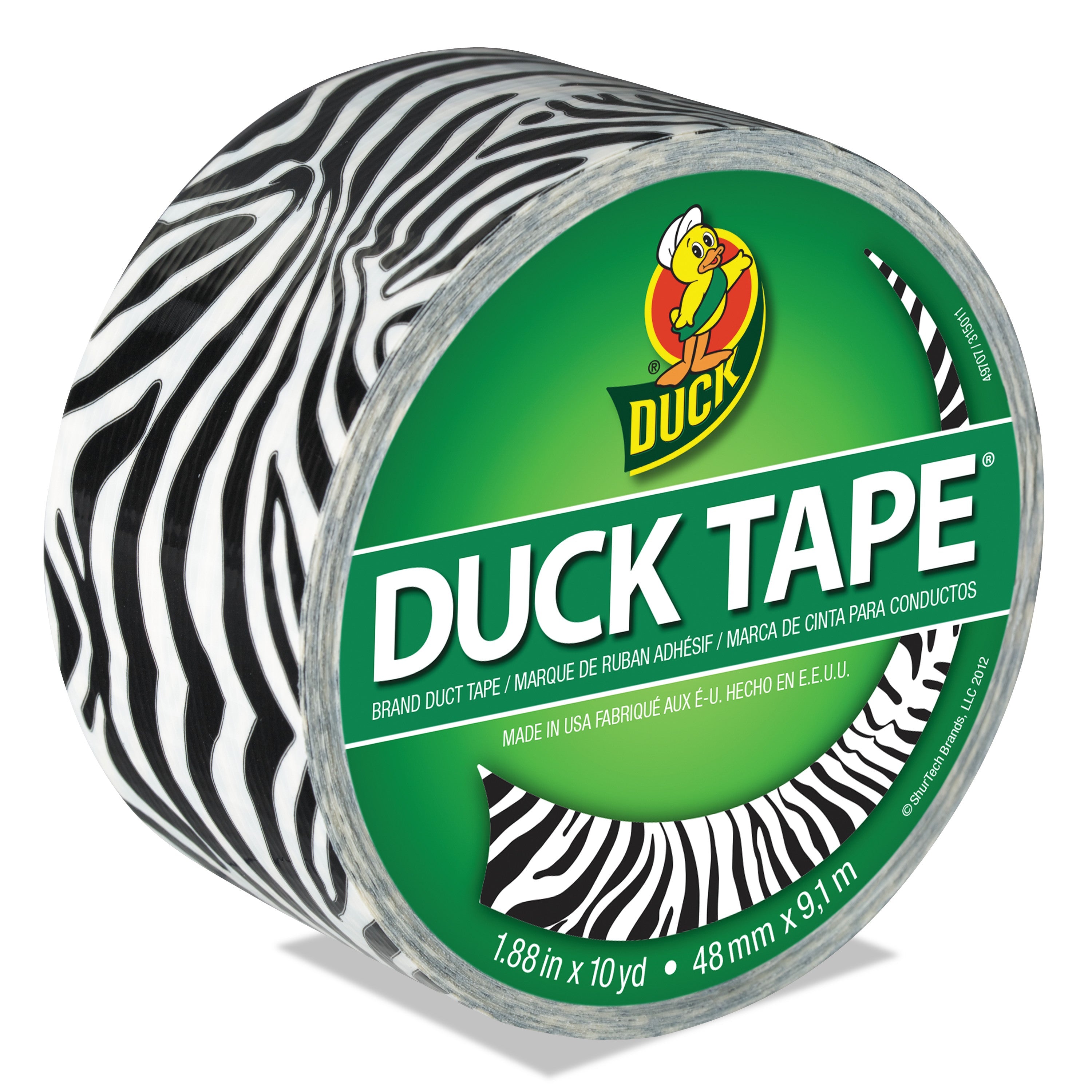 Colored Duct Tape | Black/White Zebra, 10 Yds, Duck®