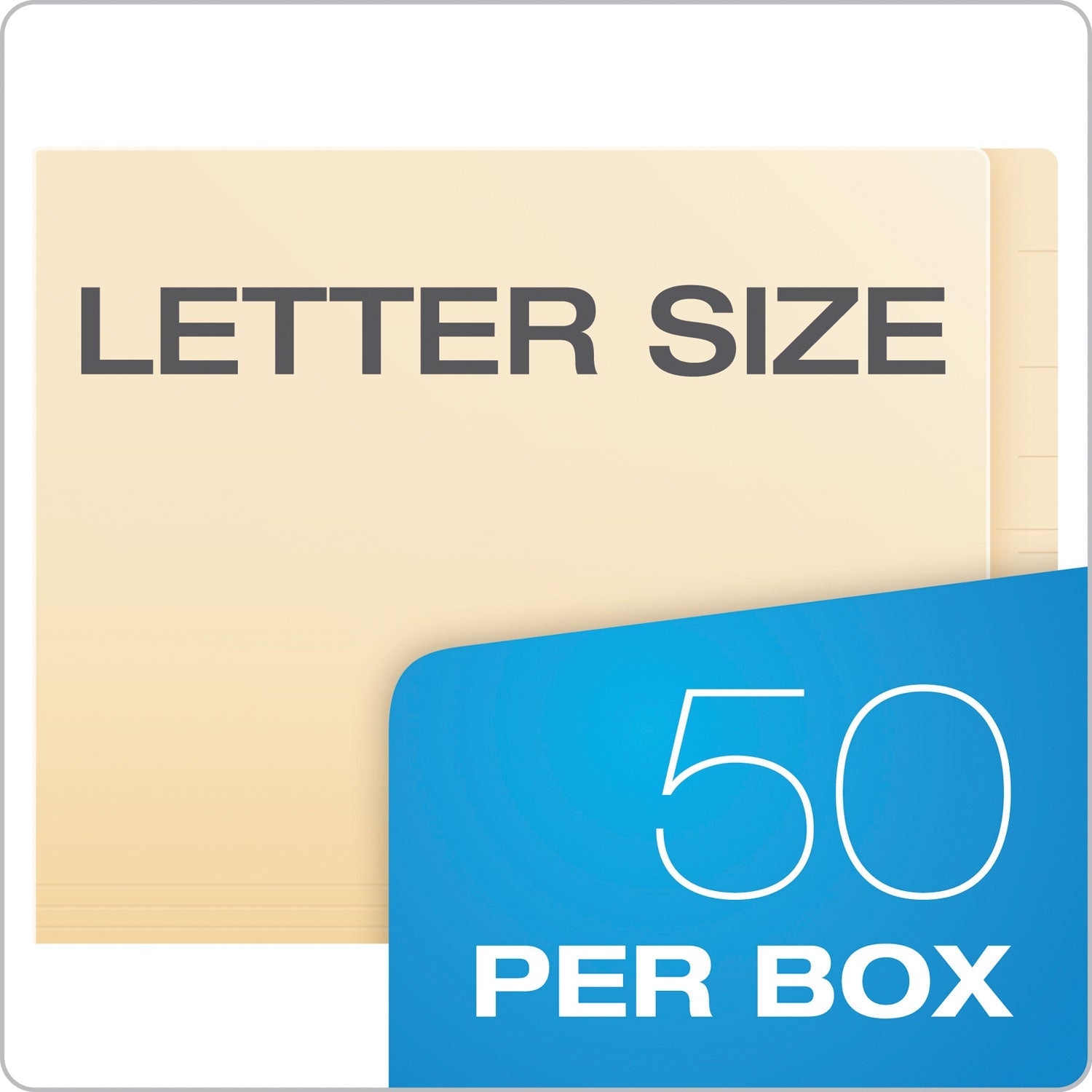 Pendaflex® SmartShield End Tab Fastener Folders, 2 Fasteners, Letter Size, Manila Exterior, 50/Box