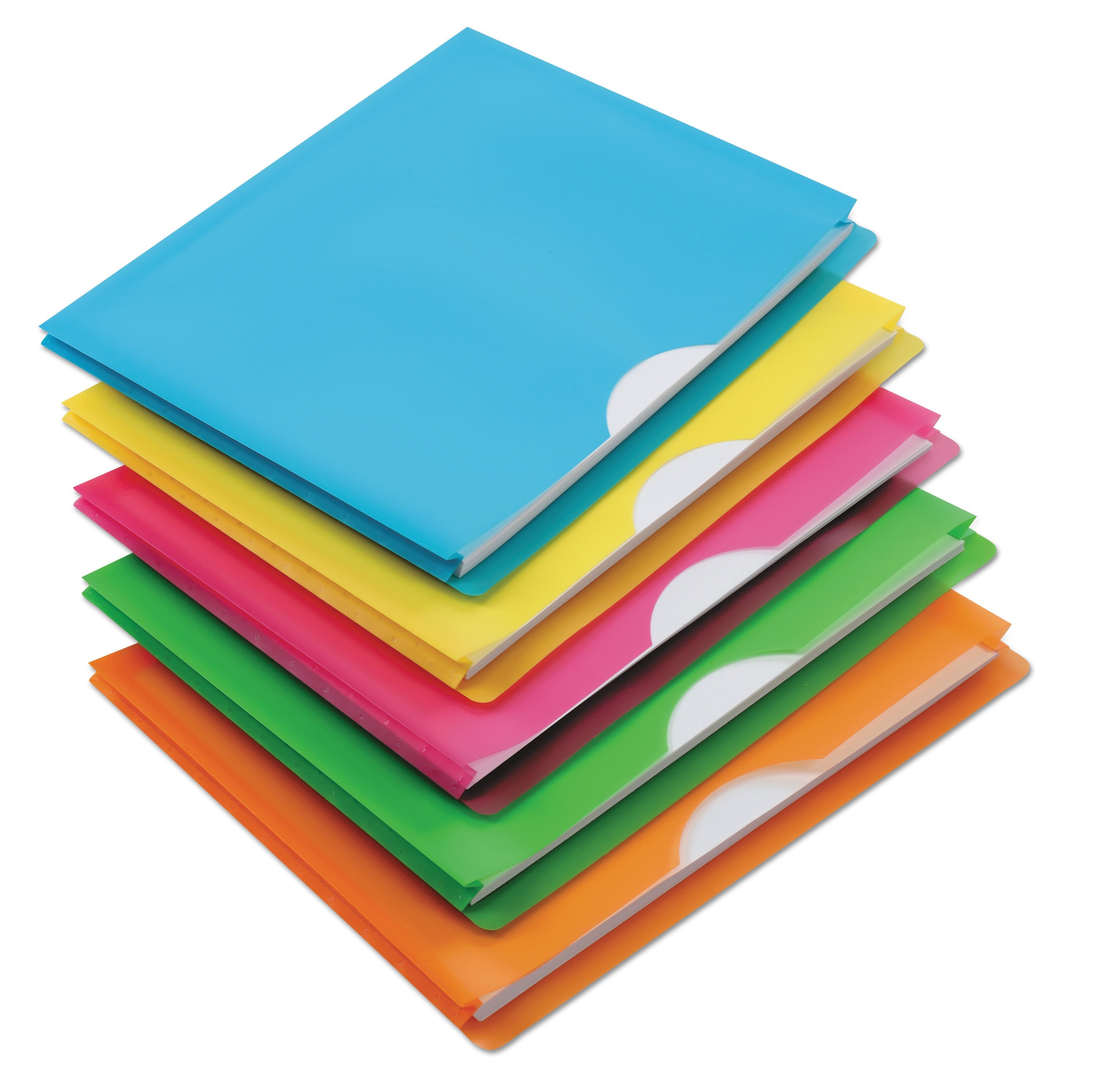 Poly File Jacket | Assorted Colors, 5-Pack