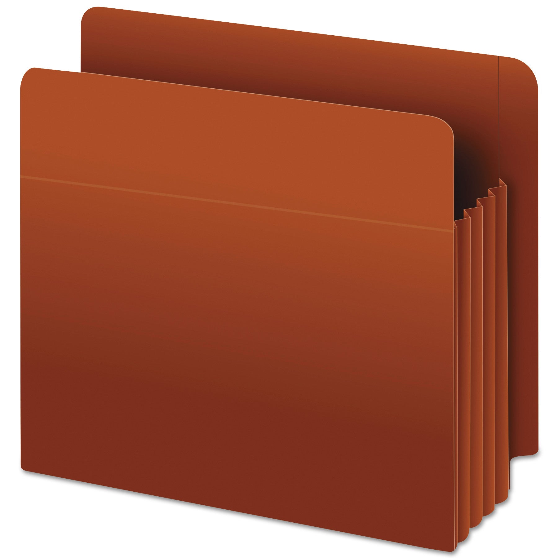 Pendaflex® Heavy-Duty End Tab File Pockets, 3.5" Expansion, Letter Size, Red Fiber, 10/box