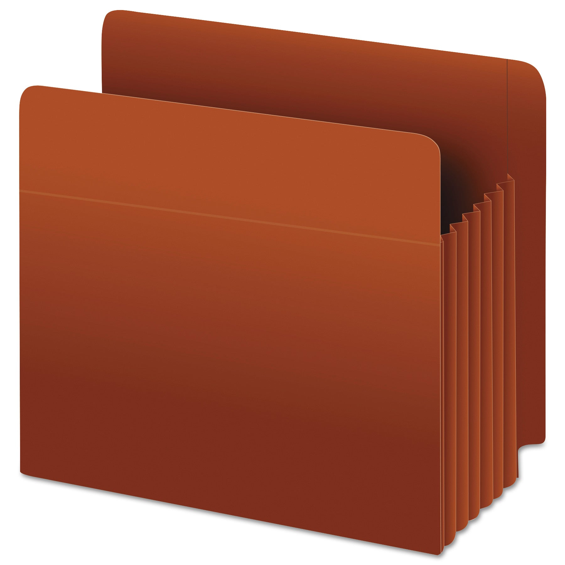 Pendaflex® Heavy-Duty End Tab File Pockets, 5.25" Expansion, Letter Size, Red Fiber, 10/box