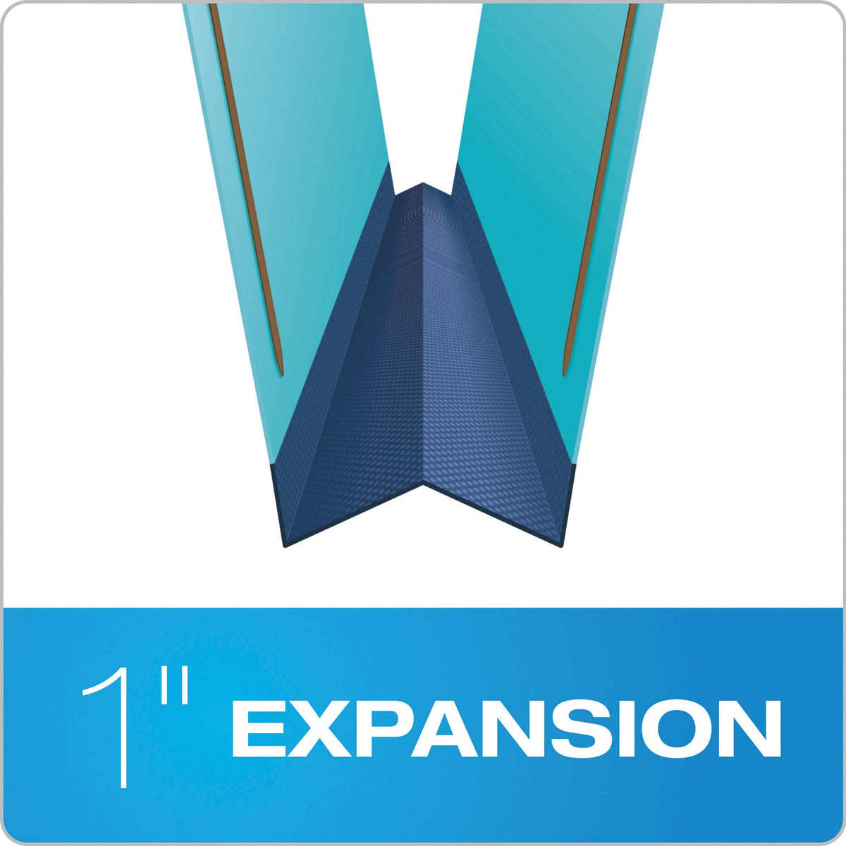 Pendaflex® Heavy-Duty Pressboard Folders with Embossed Fasteners, 1/3-Cut Tabs, 1" Expansion, 2 Fasteners, Letter Size, Blue, 25/Box