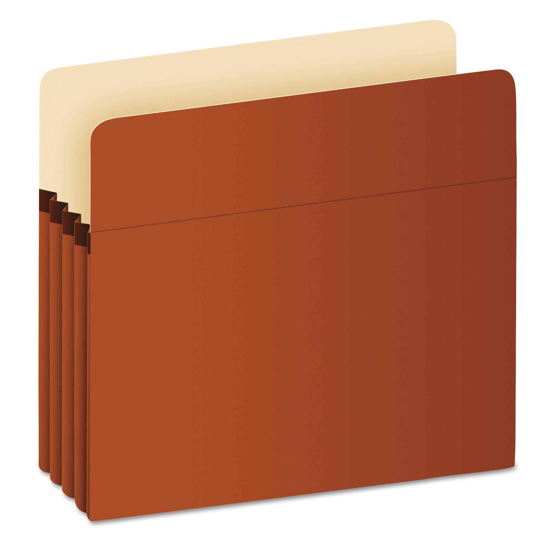 Pendaflex® Pocket File, 3.5" Expansion, Letter Size, Red Fiber