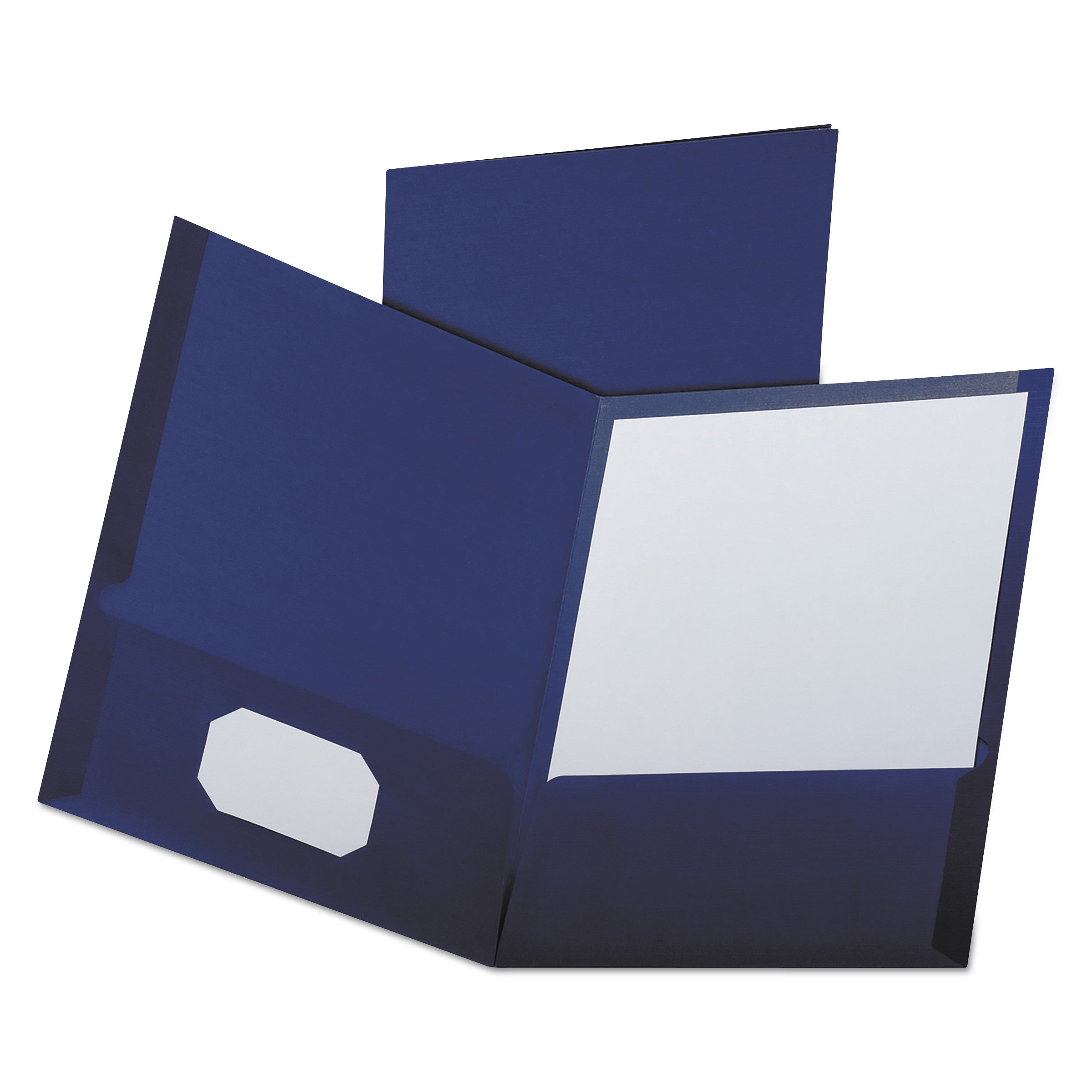 Oxford Linen Twin Pocket Folders | Navy 25-Pack