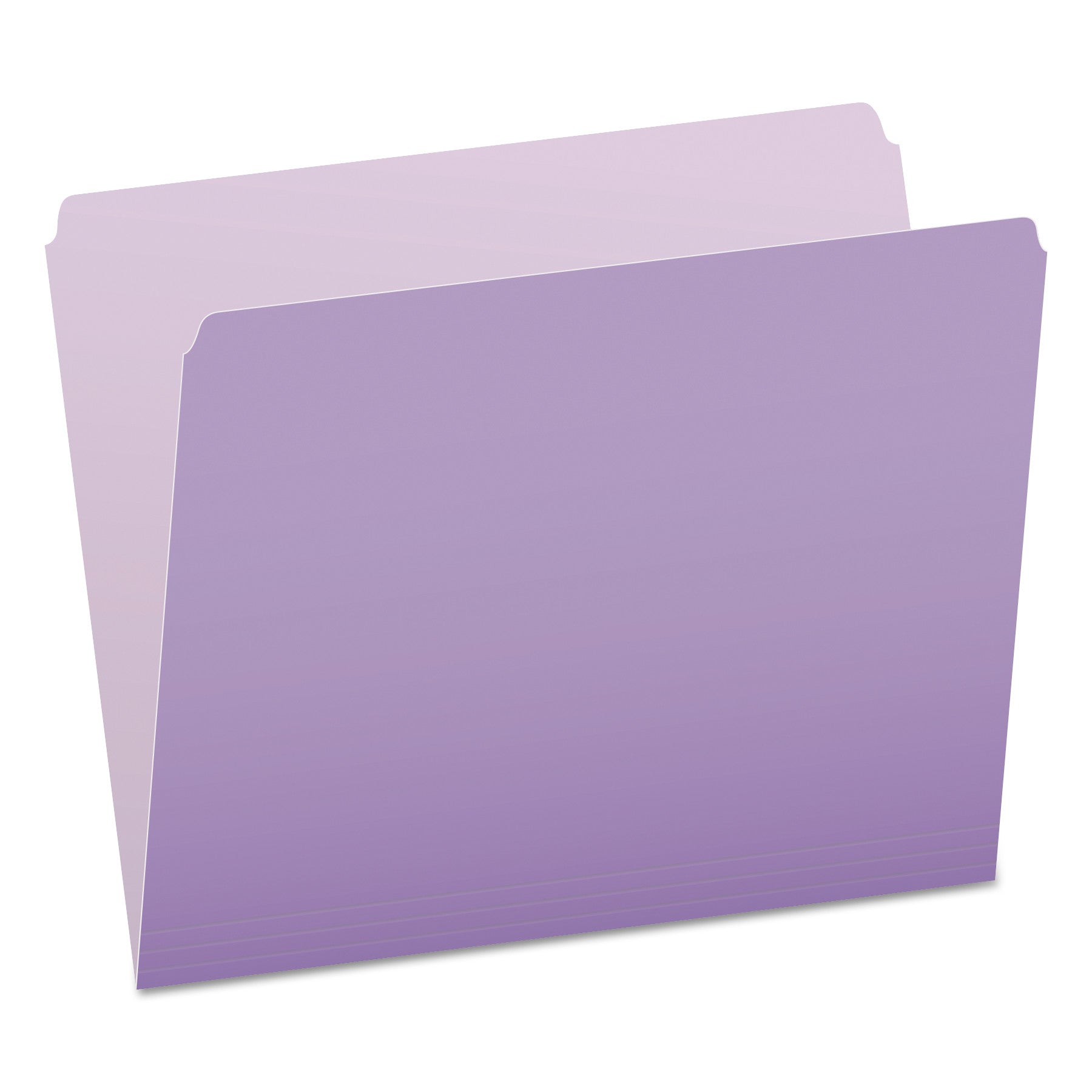 Pendaflex® Colored File Folders, Straight Tabs, Letter Size, Lavender/Light Lavender, 100/Box