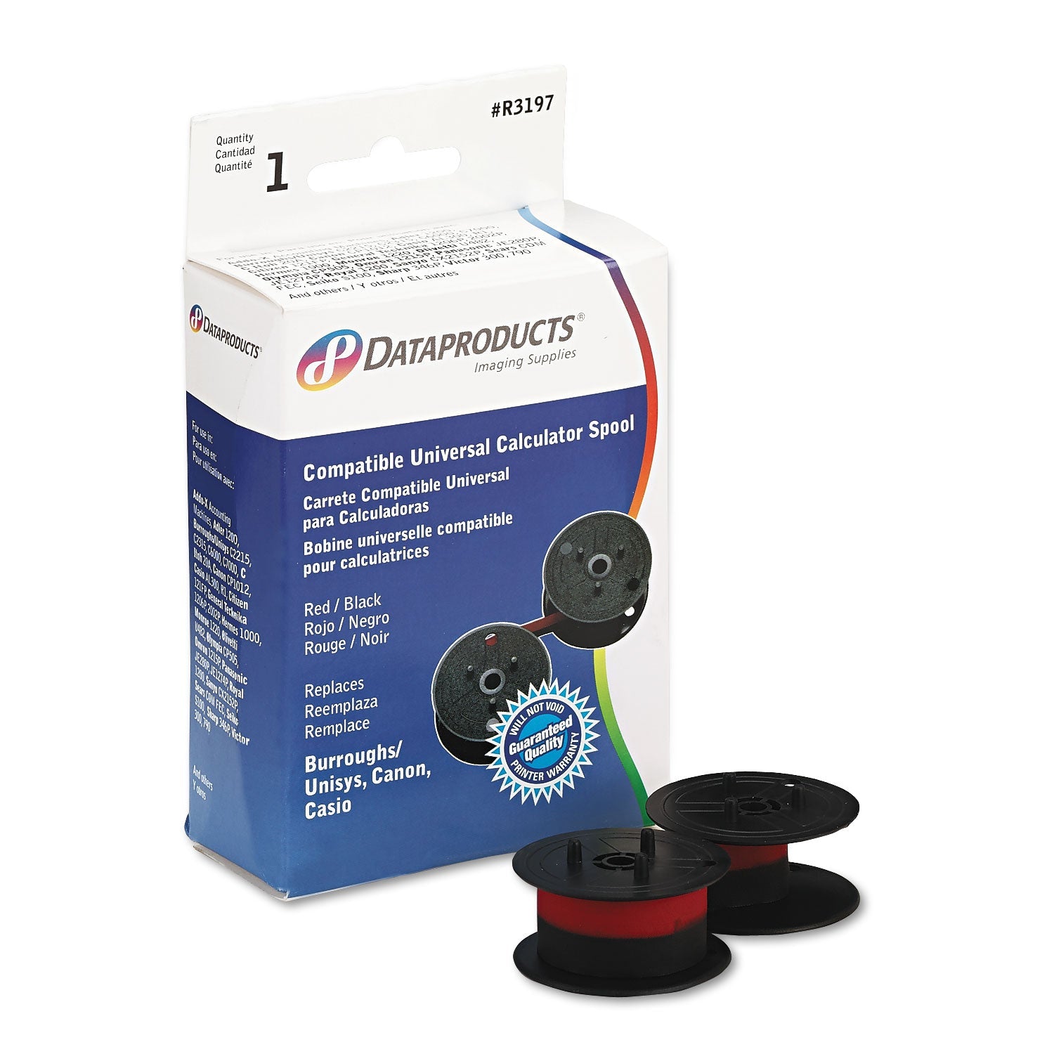 Dataproducts® R3197 Compatible Ribbon, Black/red