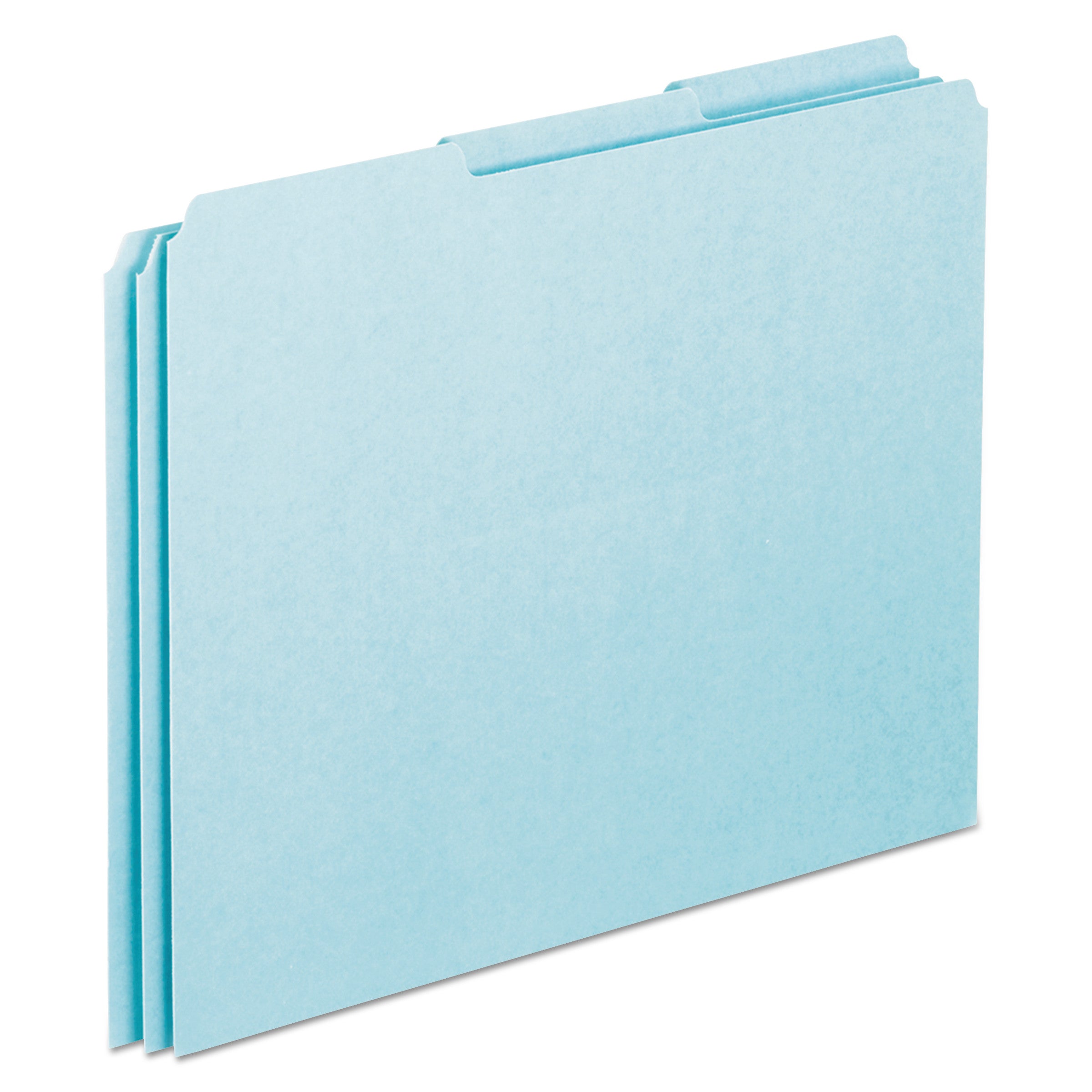 Pendaflex® Blank Top Tab File Guides, 1/3-Cut Top Tab, Blank, 8.5 X 11, Blue, 100/box