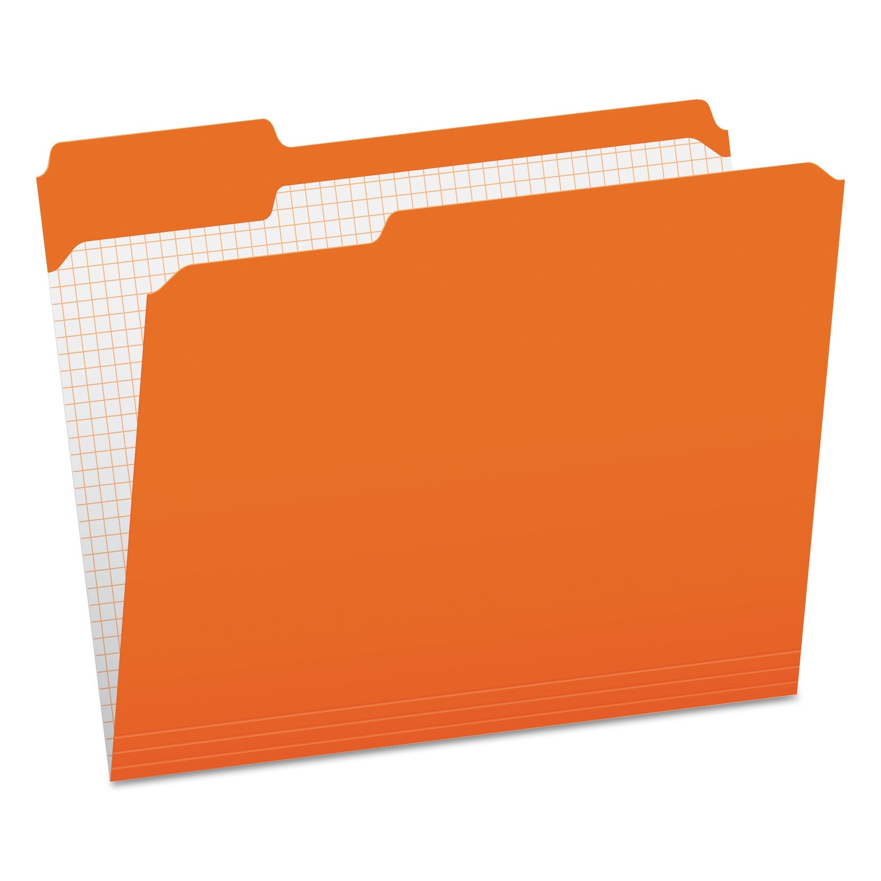 Pendaflex® Double-Ply Reinforced Top Tab Colored File Folders, 1/3-Cut Tabs: Assorted, Letter Size, 0.75" Expansion, Orange, 100/Box