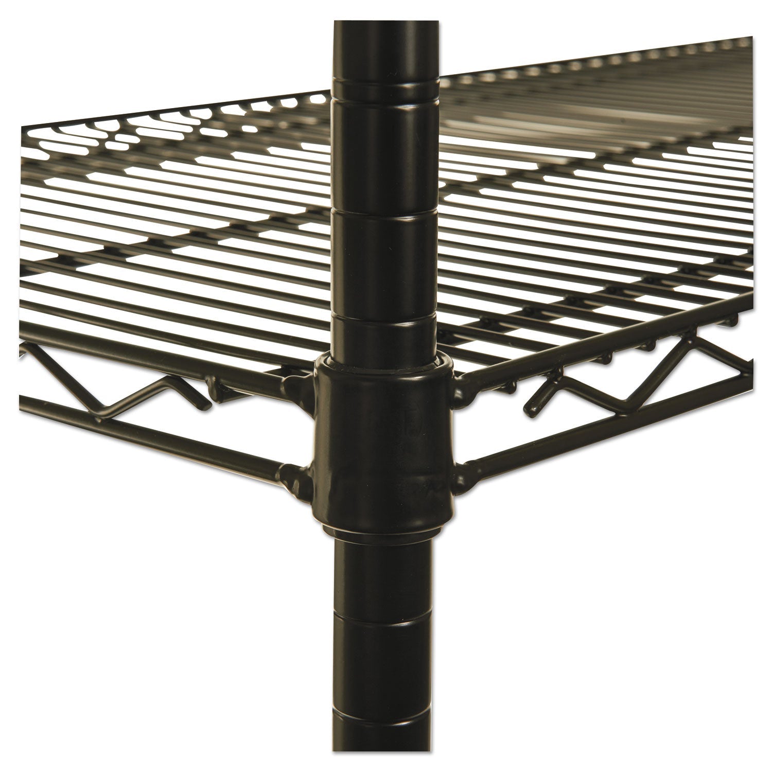 Alera® Nsf Certified 4-Shelf Wire Shelving Kit With Casters, 48w X 18d X 72h, Black