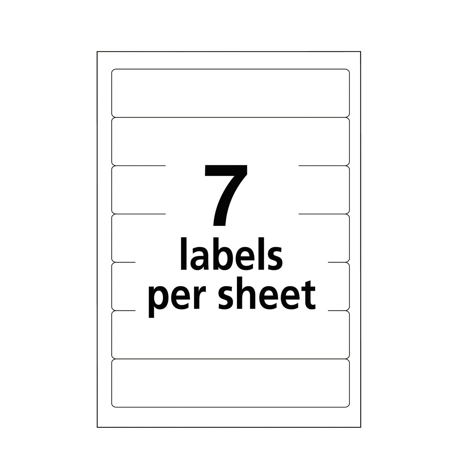 Avery® Printable 4" X 6" - Permanent File Folder Labels, 0.69 X 3.44, White, 7/sheet, 36 Sheets/pack, (5202)