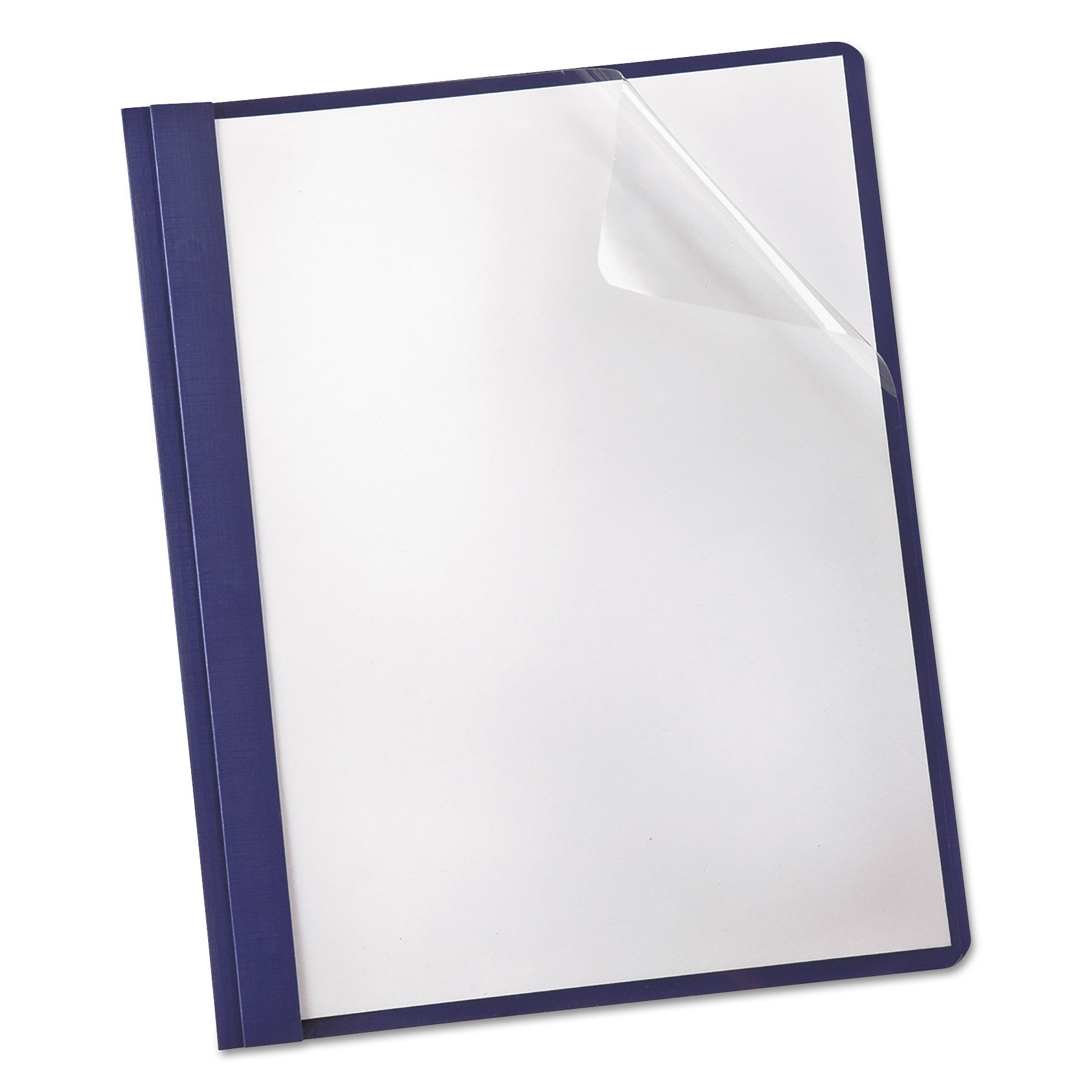 Oxford Clear Front Linen Report Cover | Navy