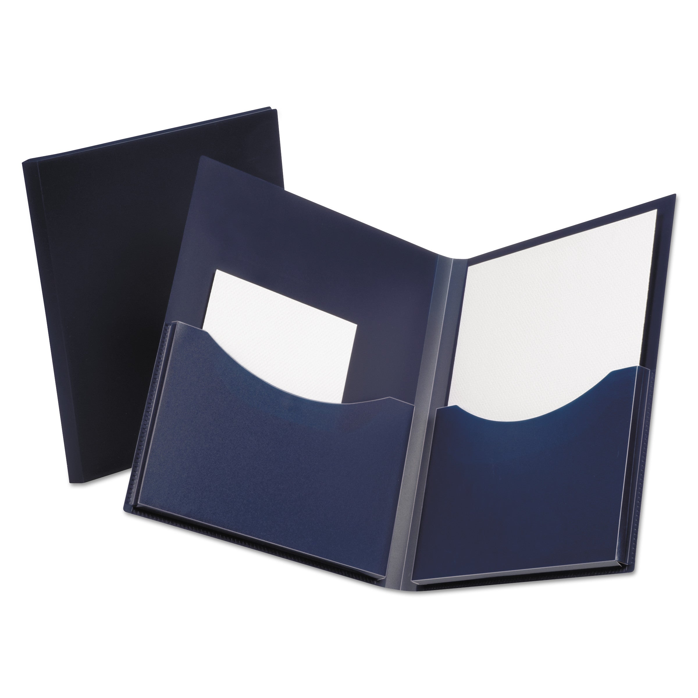 Oxford Poly Gusseted 2-Pocket Folder | Navy