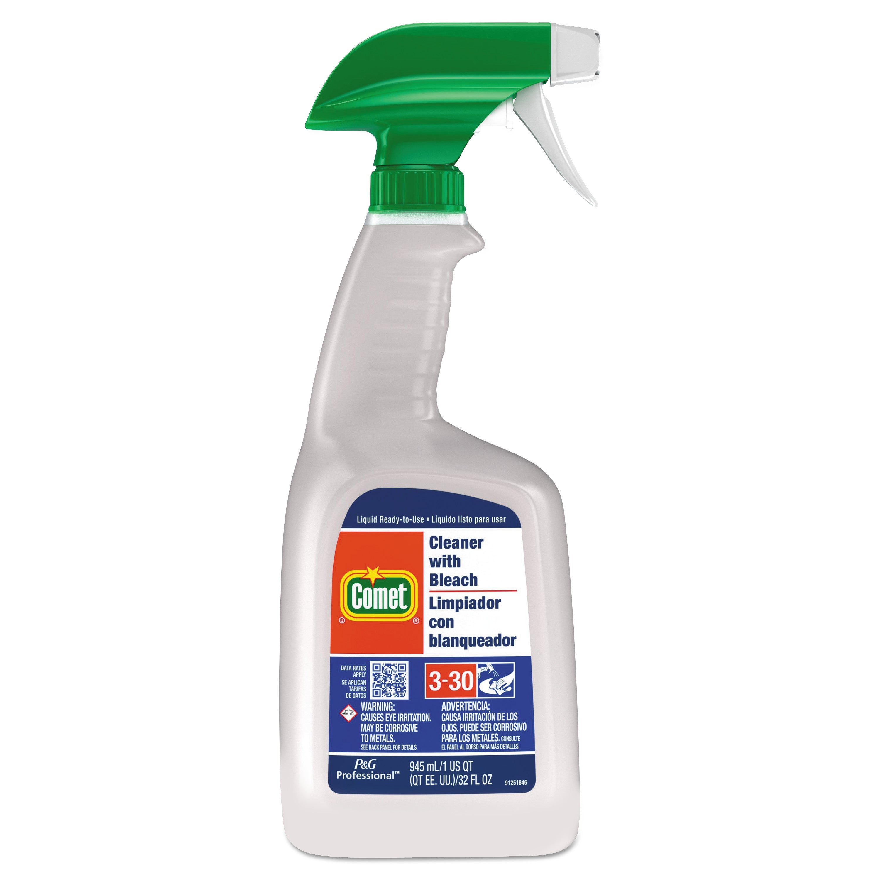 Comet® Cleaner With Bleach, 32 Oz Spray Bottle, 8/carton