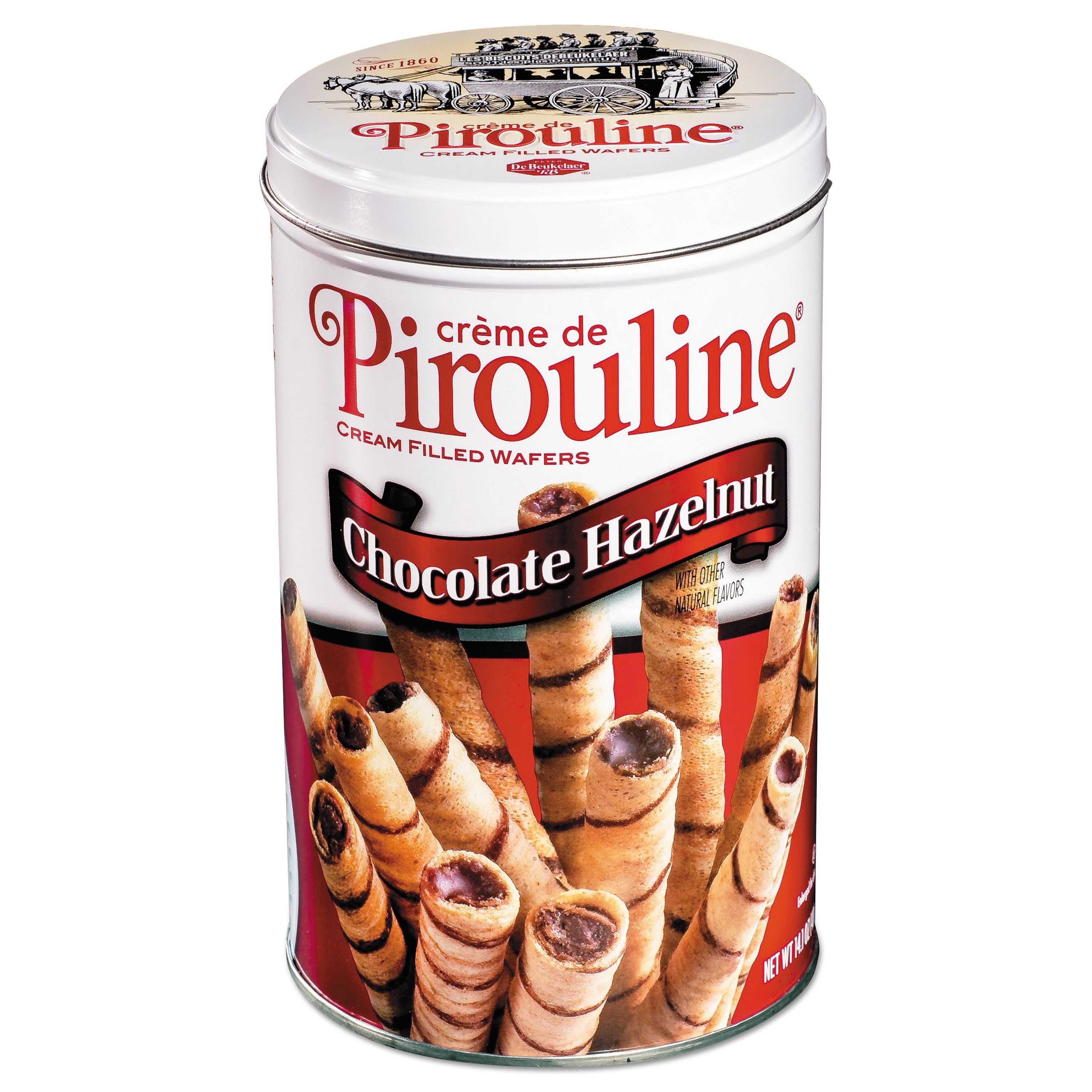 De Beukelaer Chocolate Hazelnut Pirouline Rolled Wafers, 14 Oz