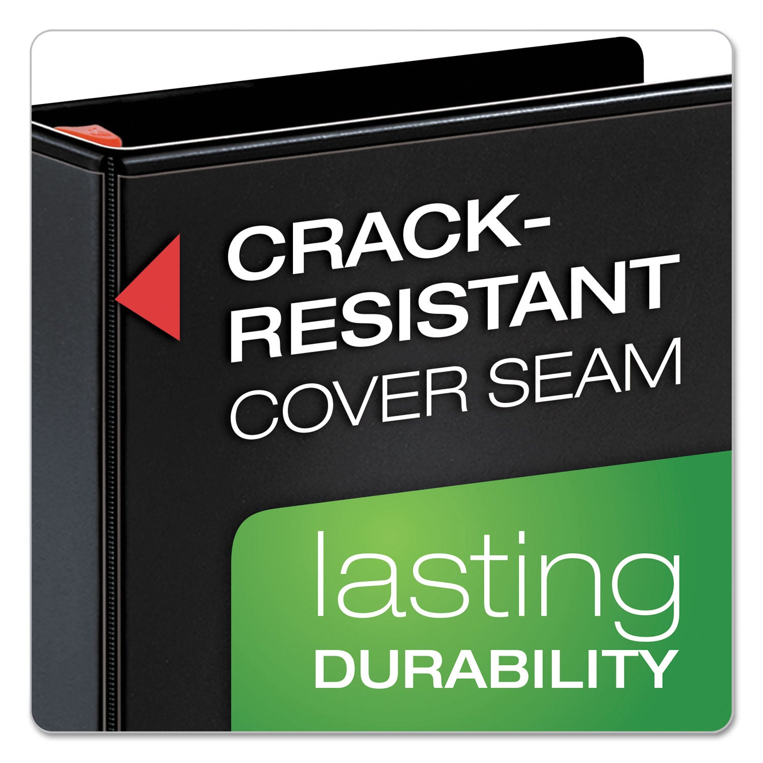 Cardinal® XtraLife ClearVue Non-Stick Slant-D Ring Binder, 3 Rings, 3" Capacity, 11 x 8.5, Black - Bloom Skins