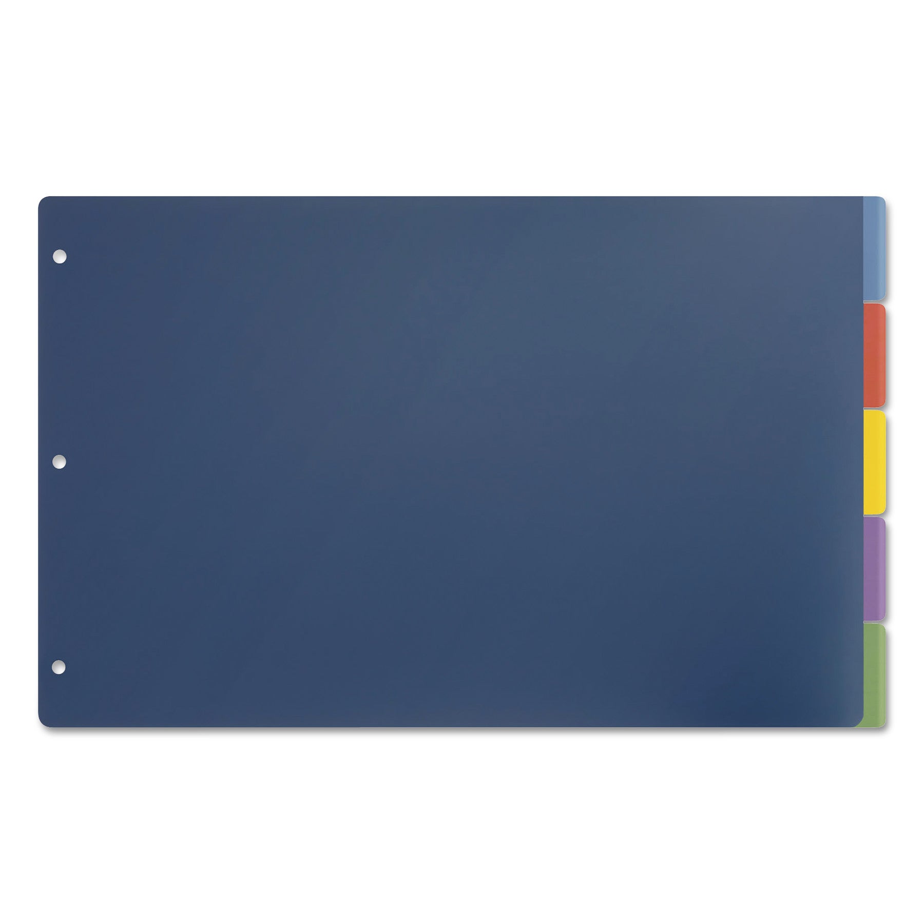 Cardinal® Tabloid-Size Poly Index Divider, 5-Tab, 11 X 17, Assorted, 1 Set