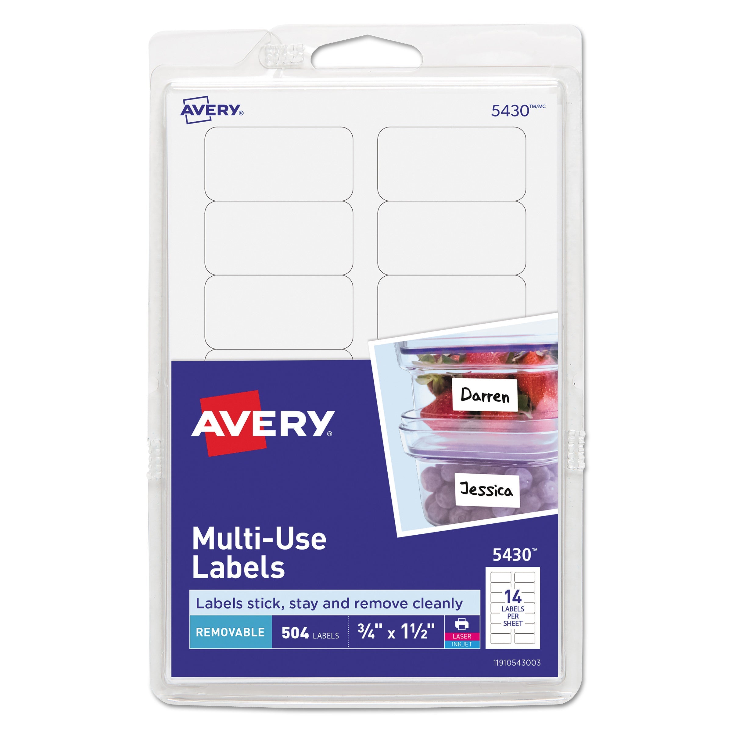 Removable Multi-Use Labels | 0.75x1.5 | 504/pack
