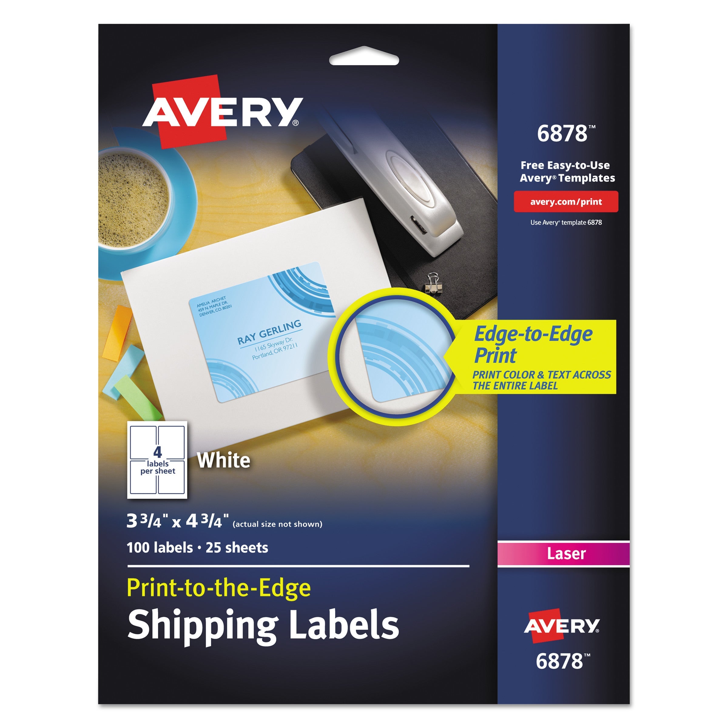 Vibrant Laser Color-Print Labels | 3.75x4.75