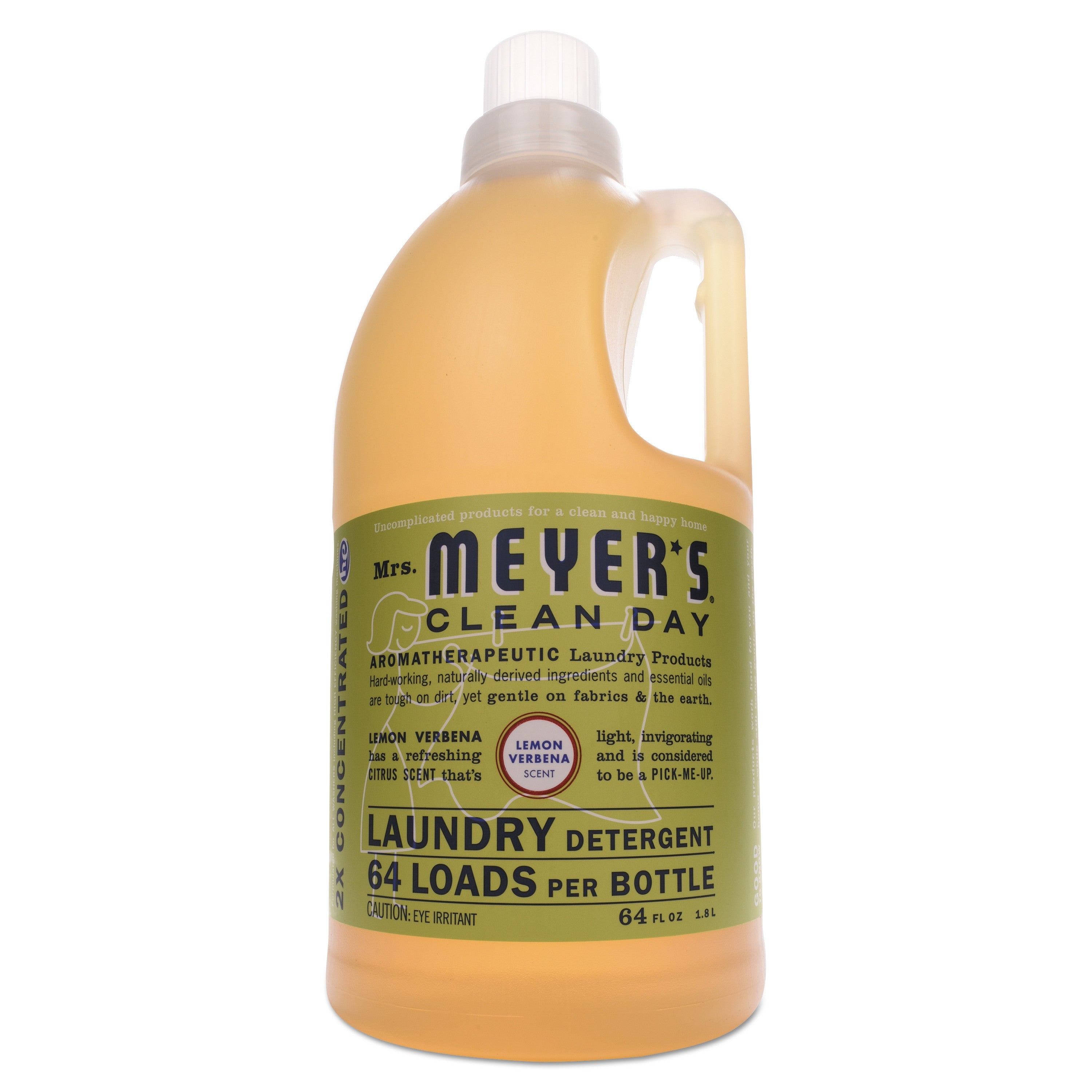 Mrs. Meyer's® Liquid Laundry Detergent, Lemon Verbena Scent, 64 Oz Bottle, 6/carton