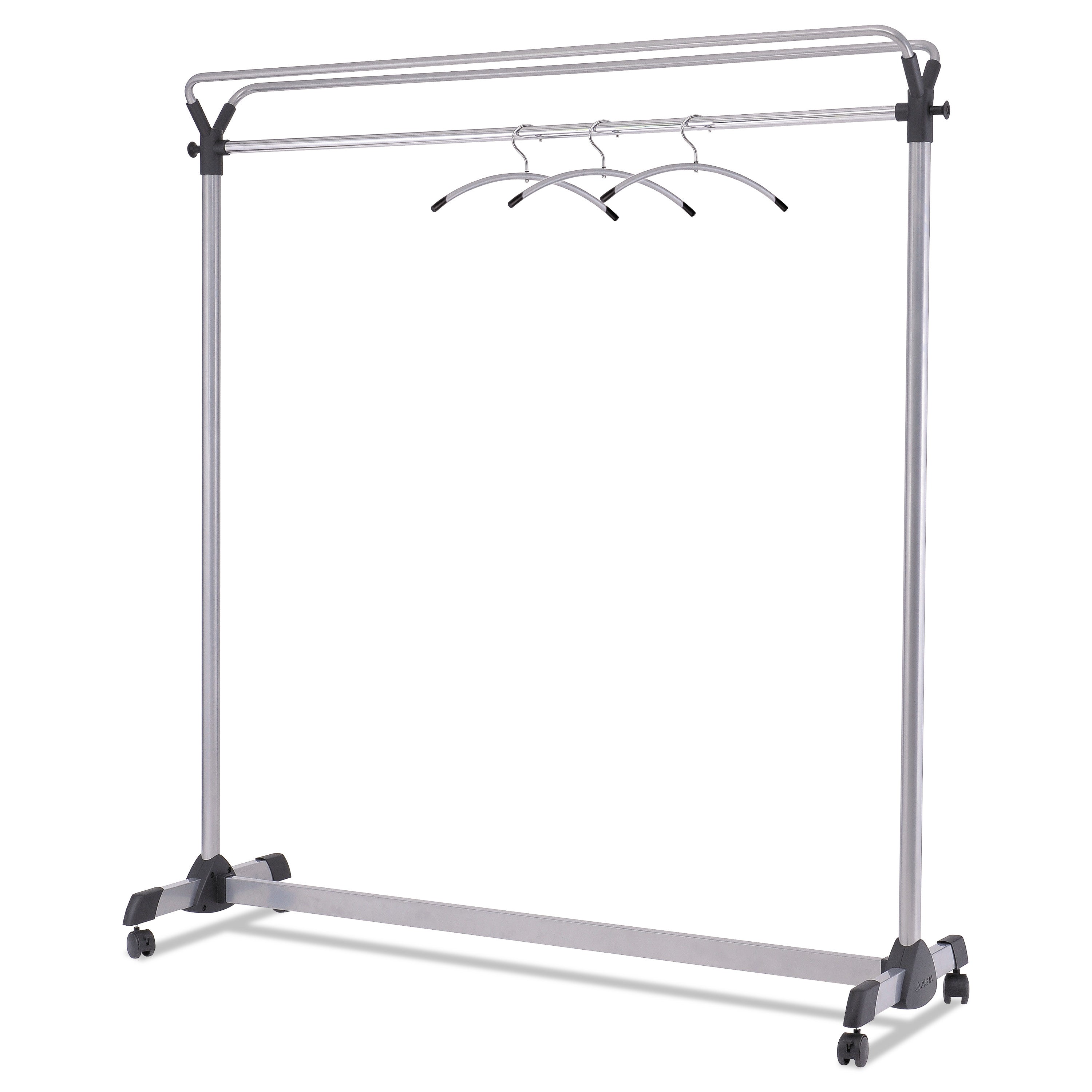 Alba™ Large Capacity Garment Rack, 63.5w X 21.25d X 67.5h, Black/silver