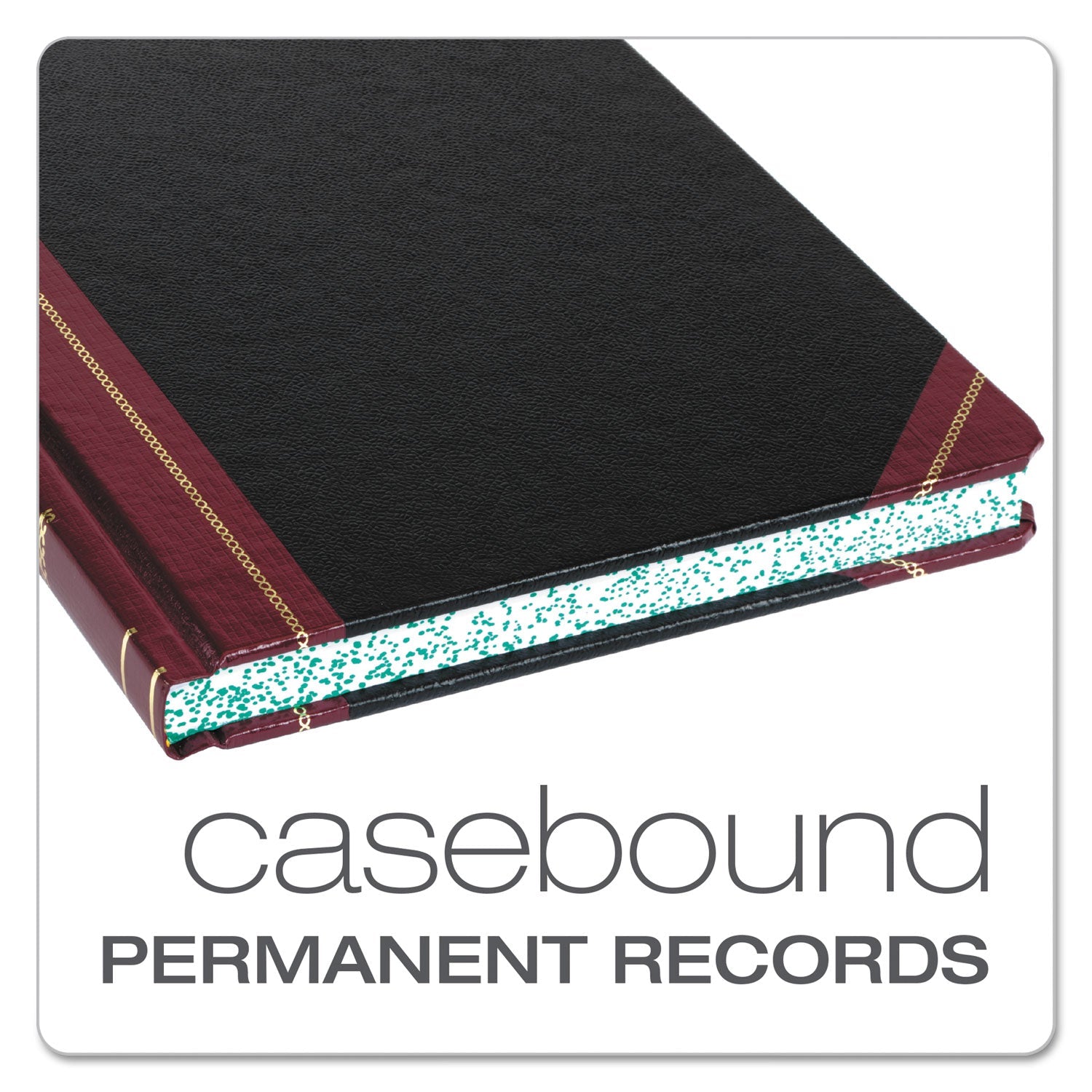 Boorum & Pease® Extra-Durable Bound Book, Single-Page 5-Column Accounting, Black/maroon/gold Cover, 10.13 X 7.78 Sheets, 150 Sheets/book