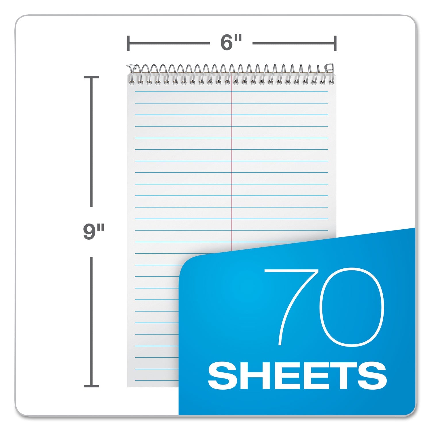 Ampad® Steno Pads, Gregg Rule, Tan Cover, 70 White 6 X 9 Sheets