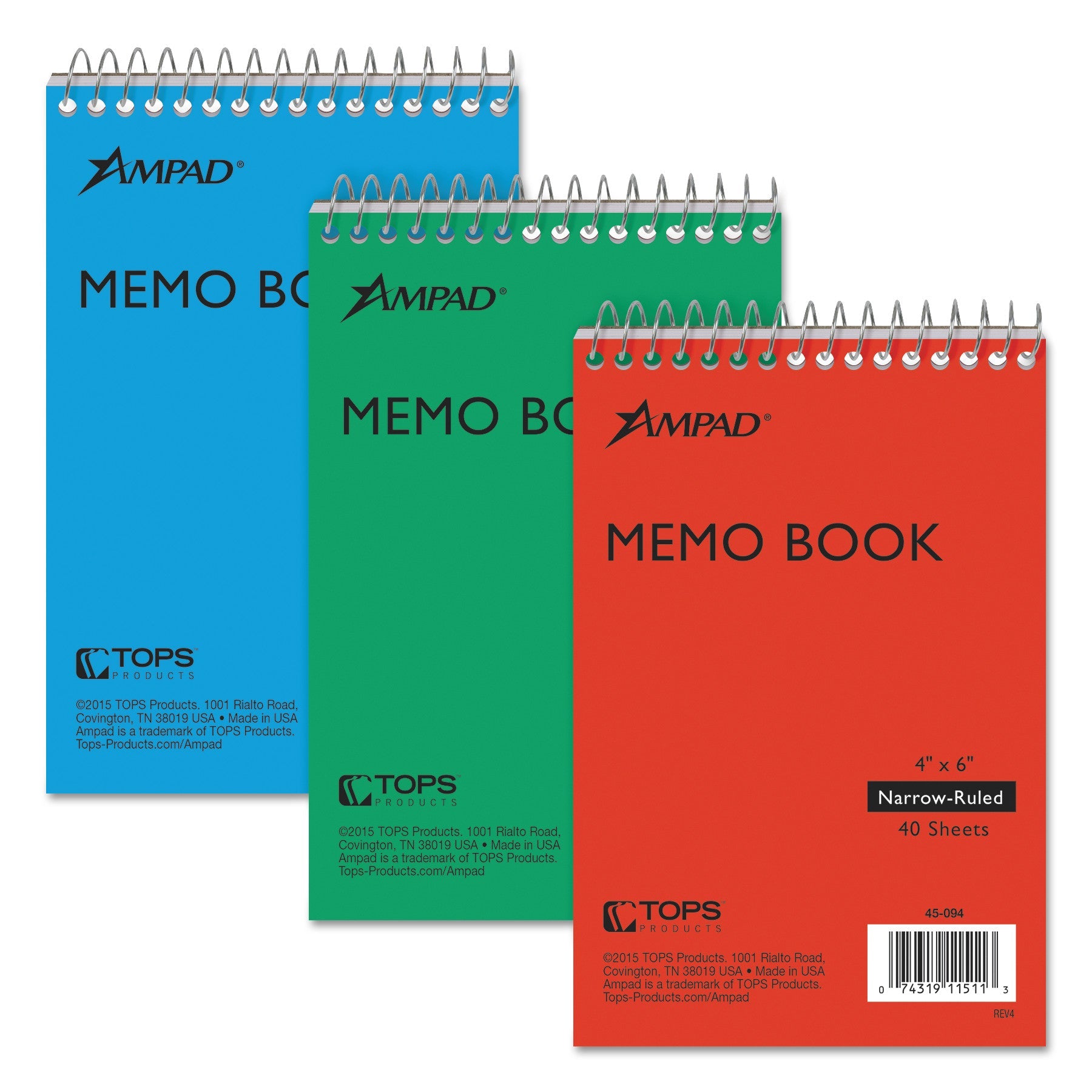Ampad® Memo Pads 4x6 | Assorted 3-Pack
