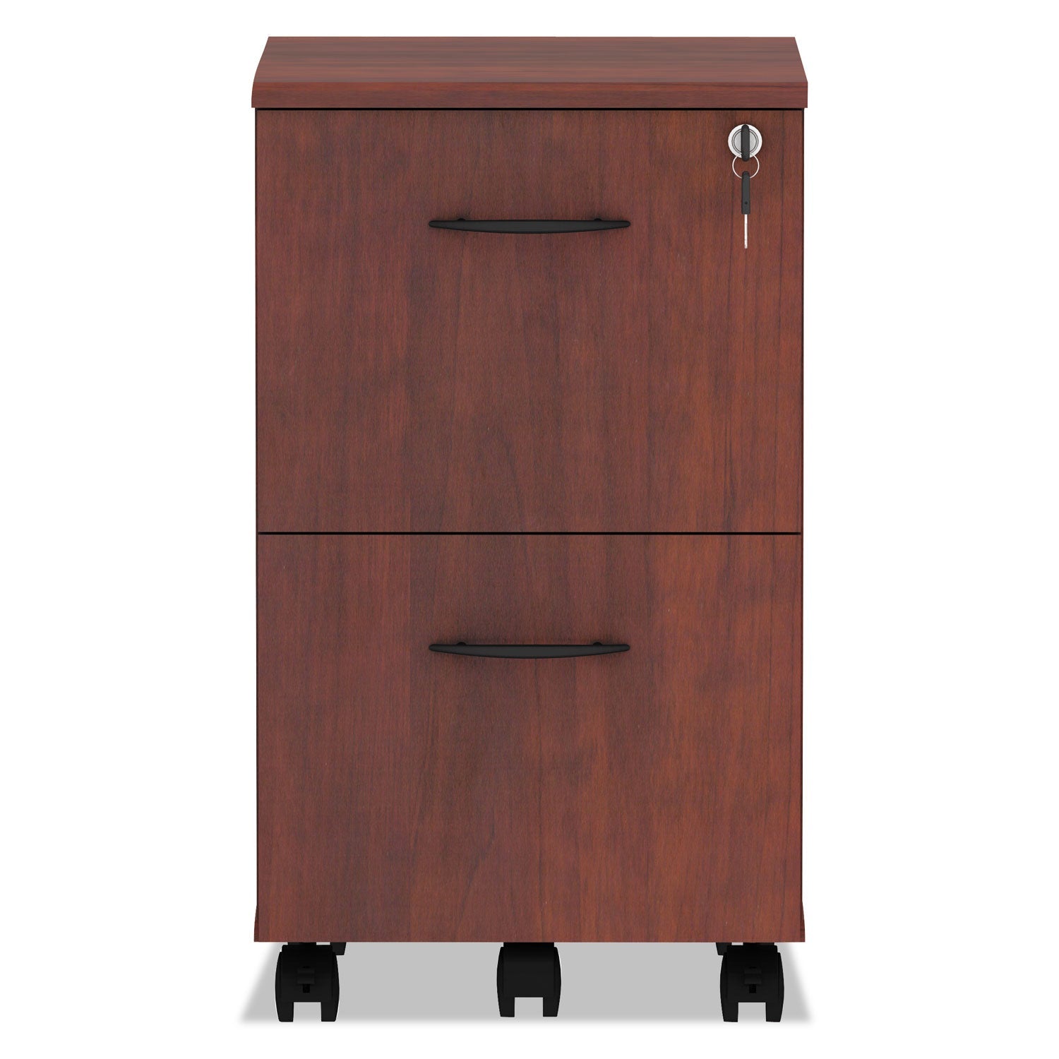 Alera® Alera Valencia Series Mobile Pedestal, Left Or Right, 2 Legal/letter-Size File Drawers, Medium Cherry, 15.38" X 20" X 26.63" - Bloom Skins