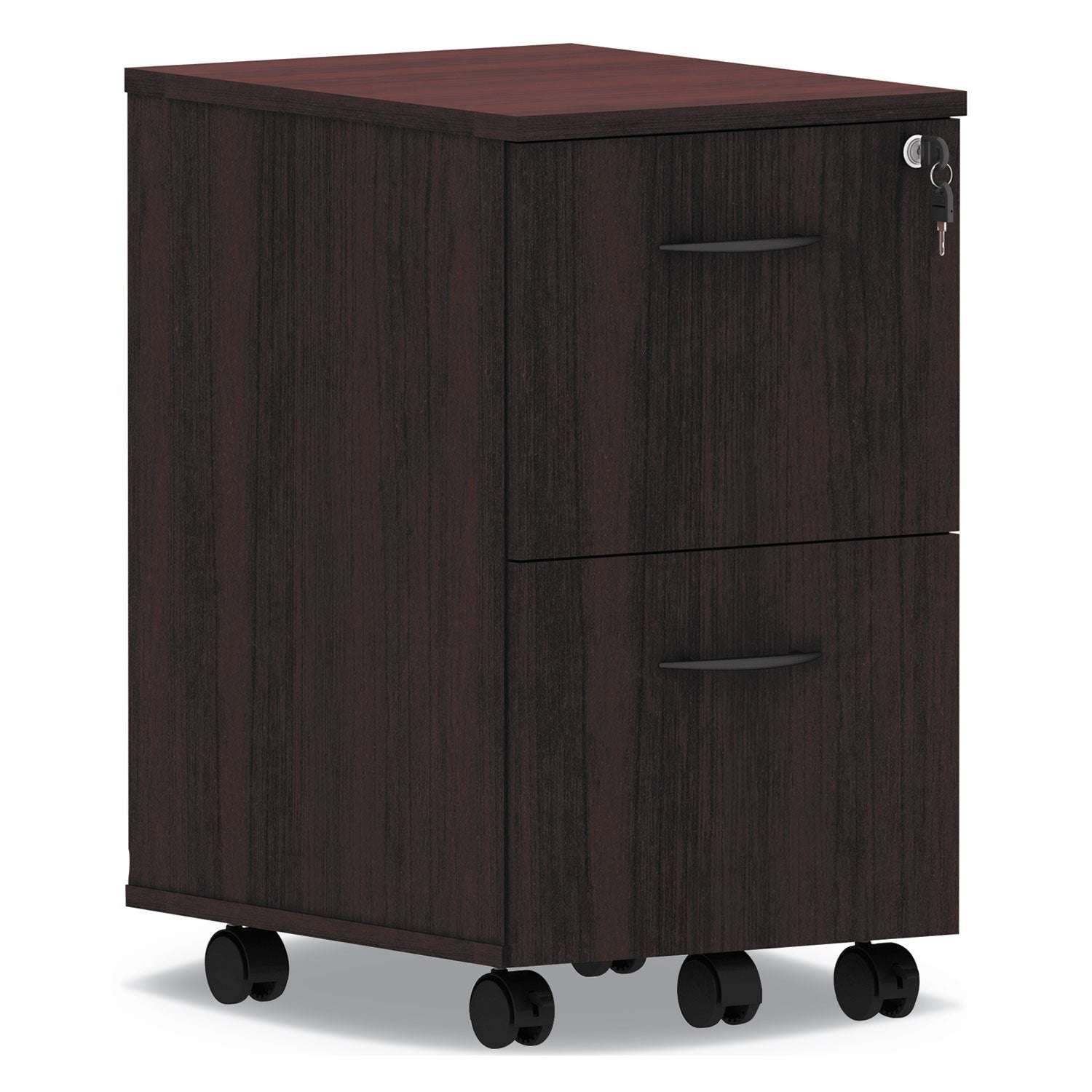 2-Drawer Mobile Pedestal | Mahogany | Alera®