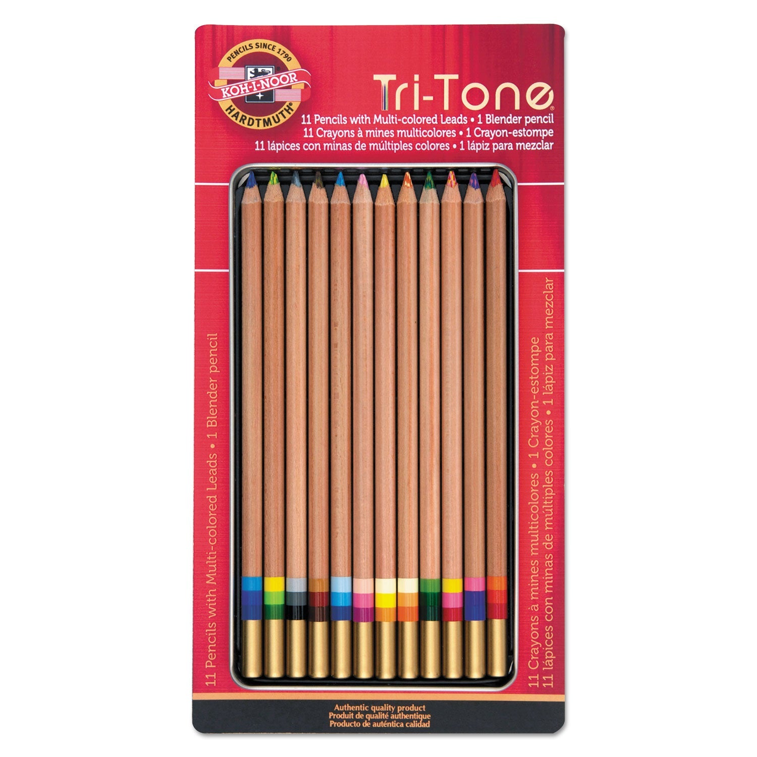 Tri-Tone Color Pencils | 12-Pack, Koh-I-Noor