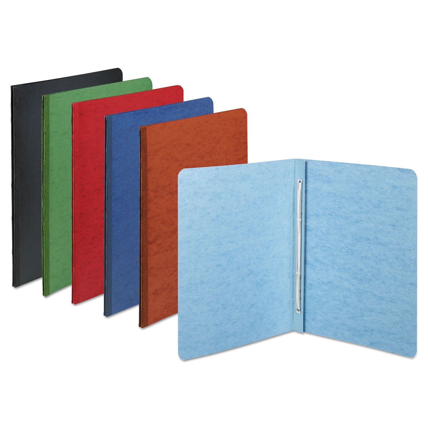 ACCO Presstex Report Cover With Tyvek Reinforced Hinge, Side Bound, Two-Piece Prong Fastener, 3" Capacity, 8.5 X 11, Light Blue