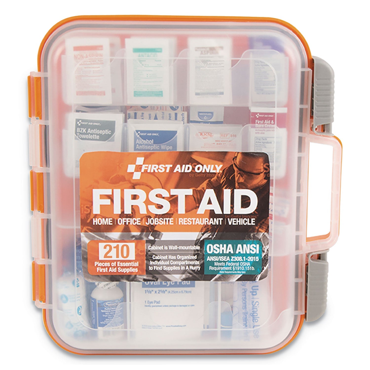 First Aid Only™ Ansi Class A Bulk First Aid Kit, 210 Pieces, Plastic Case - Bloom Skins