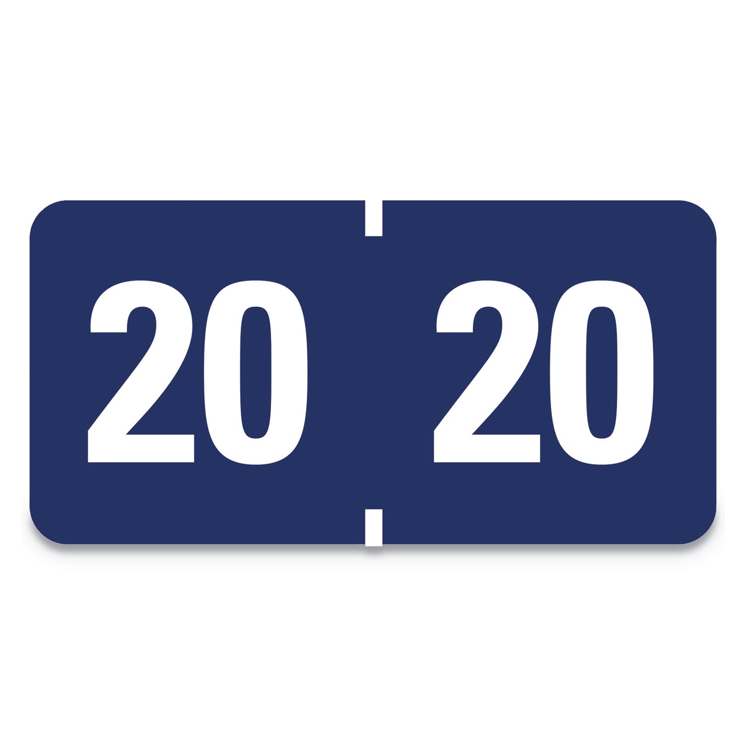 Yearly End Tab File Folder Labels | 20 | Dk Blue