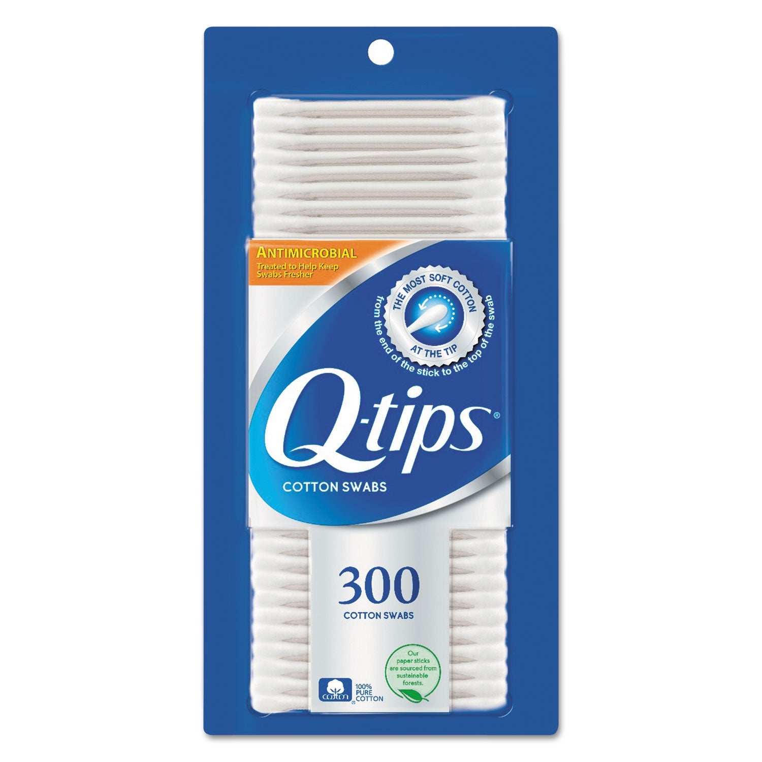 Q-tips Cotton Swabs, Antibacterial | 300 Count