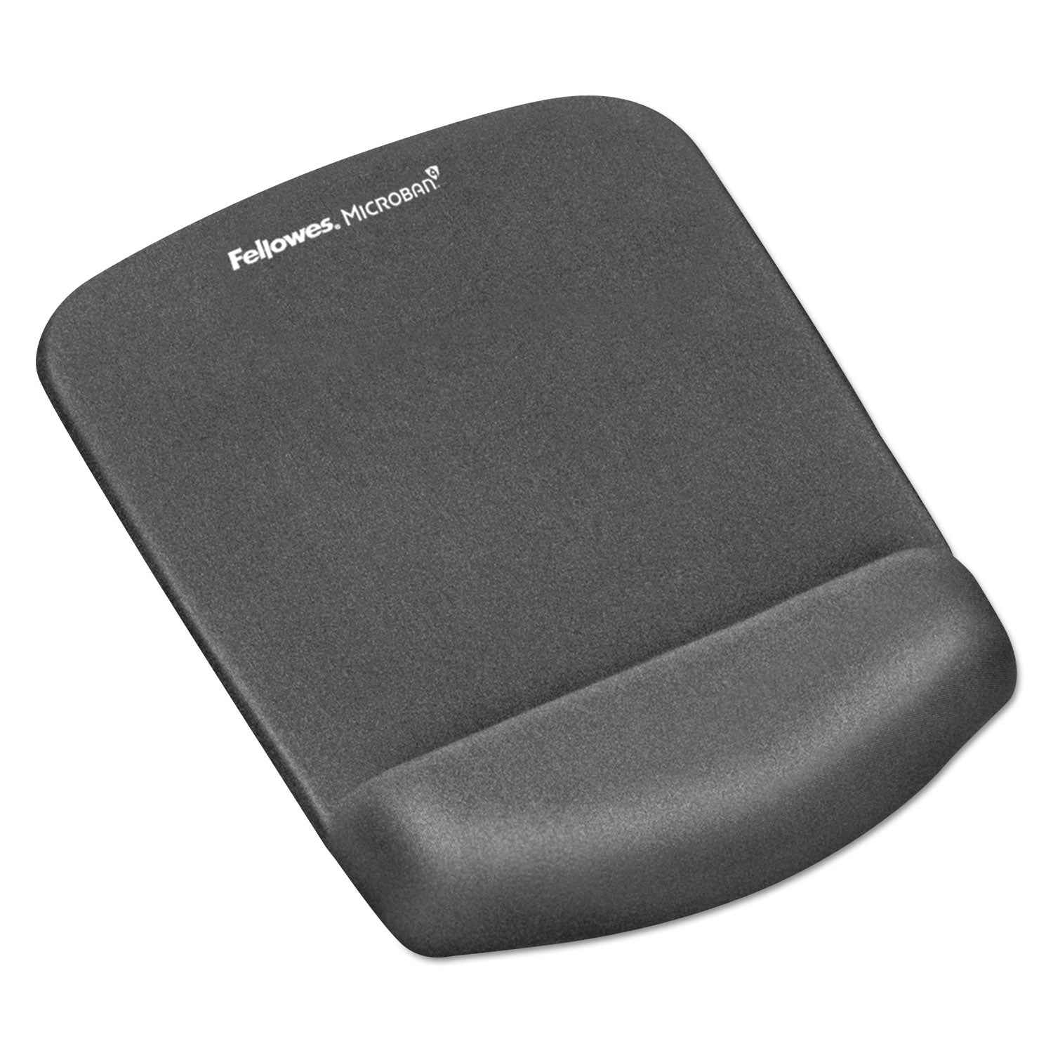 Fellowes® PlushTouch Mouse Pad with Wrist Rest, 7.25 x 9.38, Graphite