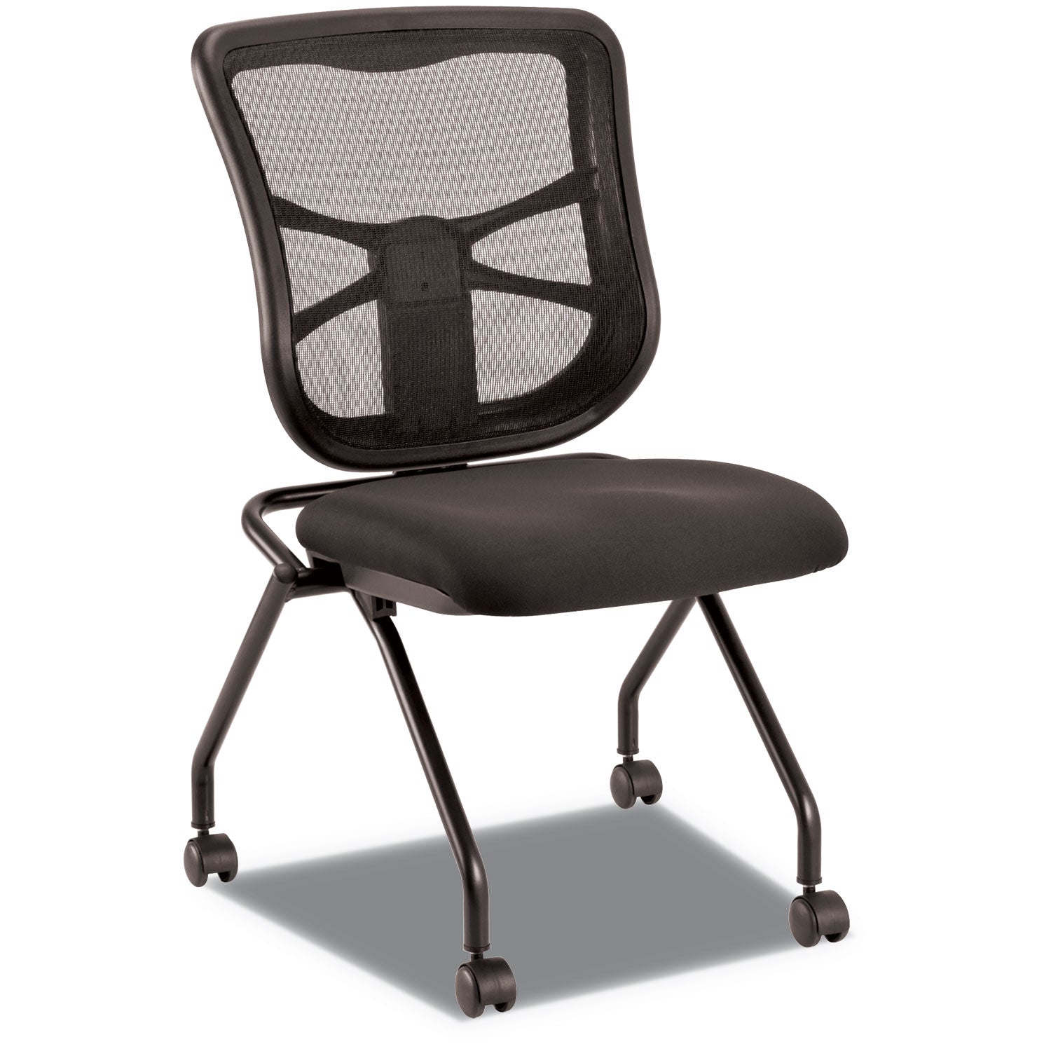Mesh Nesting Chairs | Black | 2-Carton | Alera®