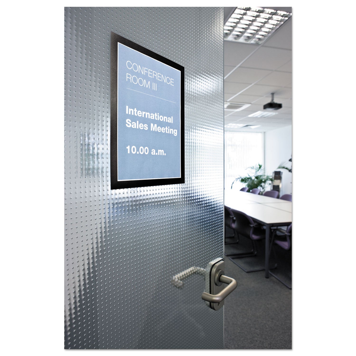 Durable® DURAFRAME Sign Holder, 8.5 x 11, Black Frame, 2/Pack