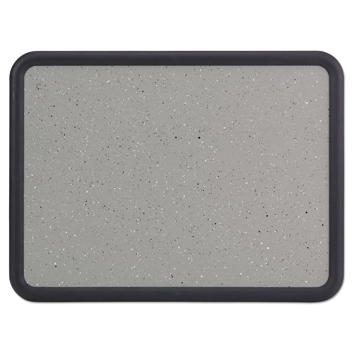 Quartet® Contour Granite Board, 36" x 24", Granite Gray Surface, Black Plastic Frame