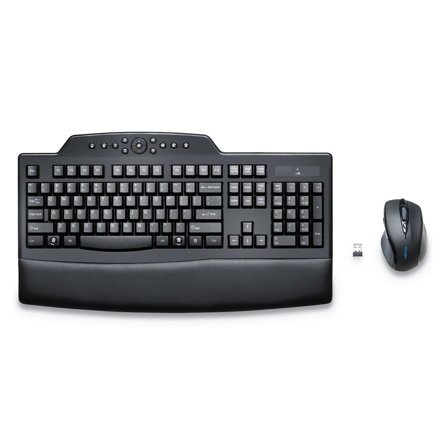 Kensington® Pro Fit Comfort Wireless Desktop Set, 2.4 Ghz Frequency/30 Ft Wireless Range, Black