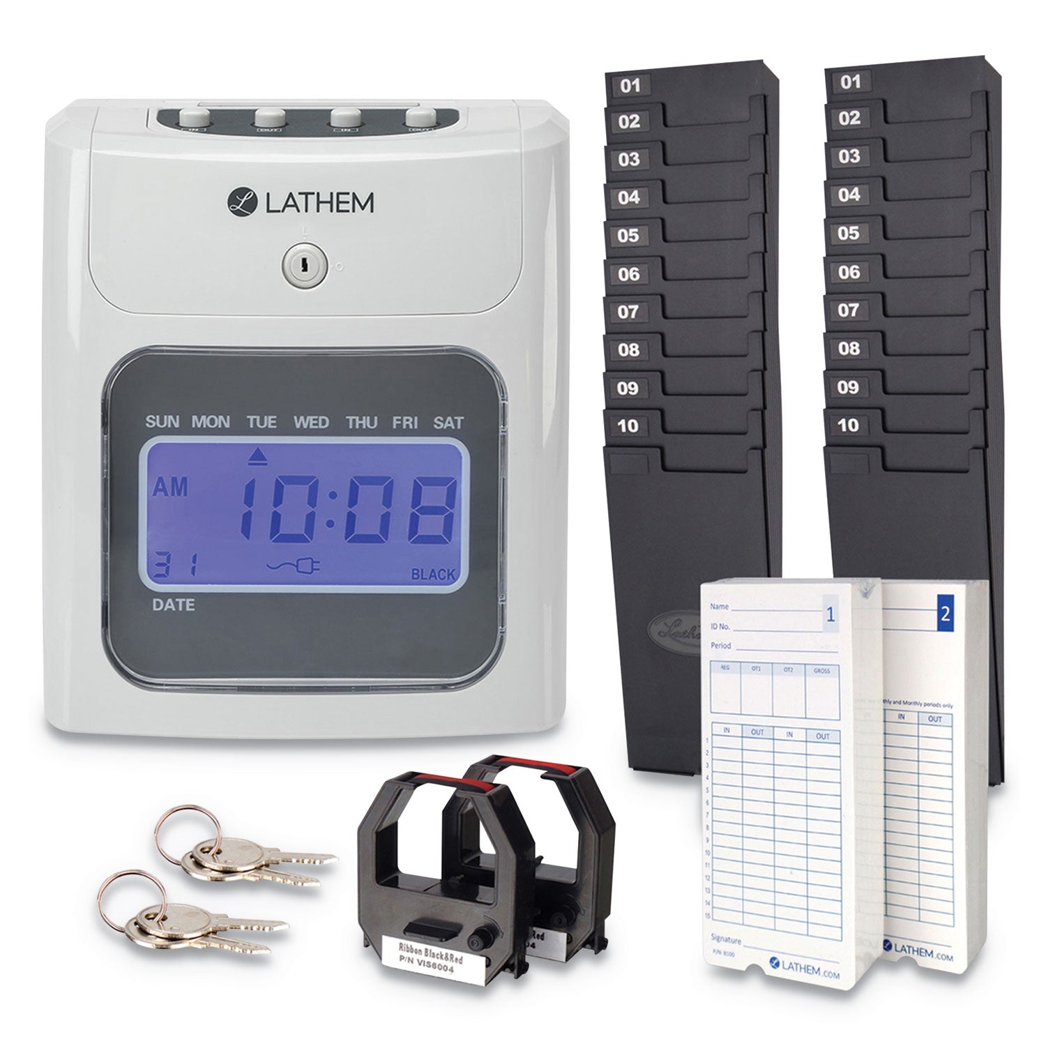 Lathem 400E Time Clock Bundle | Top-Feed