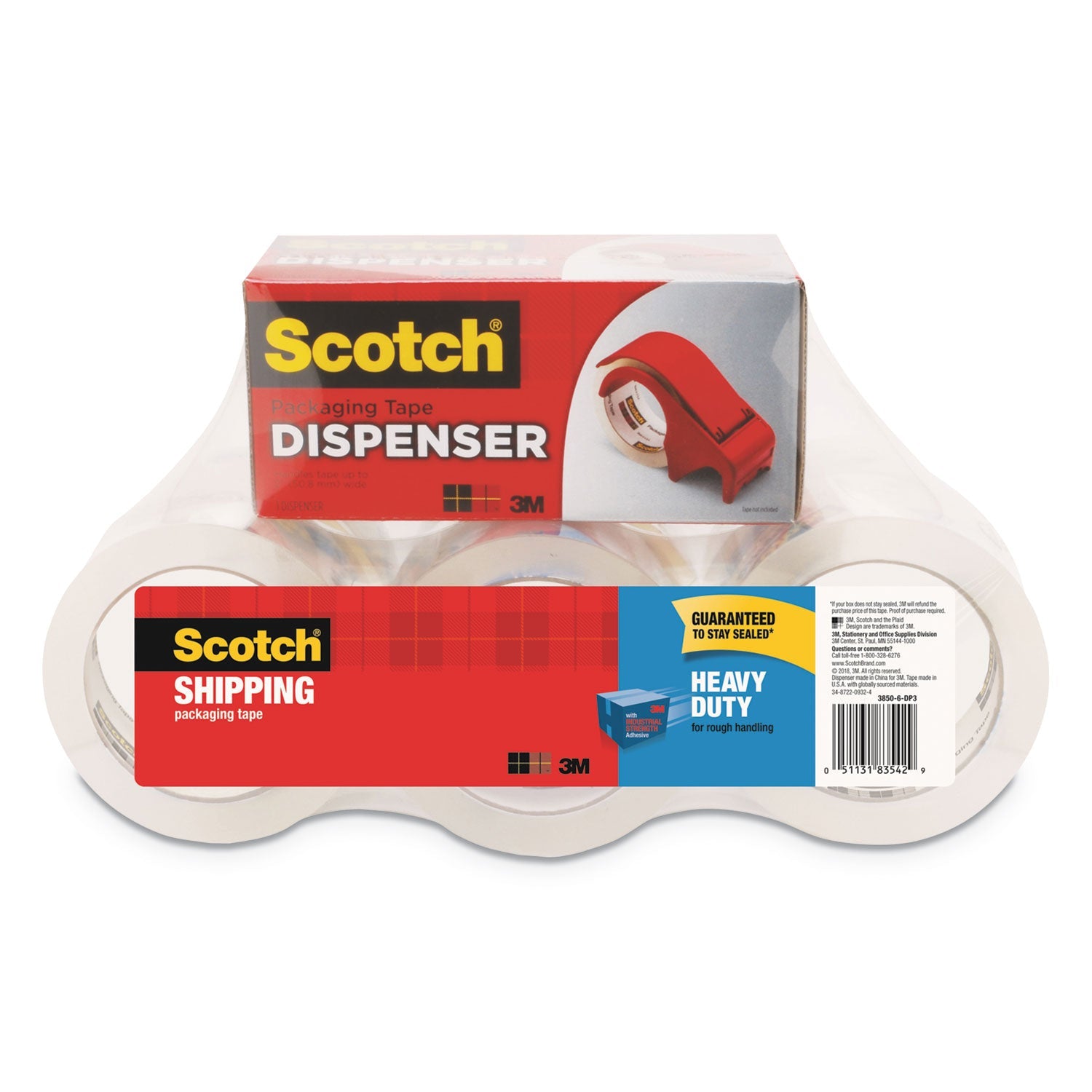 Scotch Heavy-Duty Packaging Tape | 6-Pack
